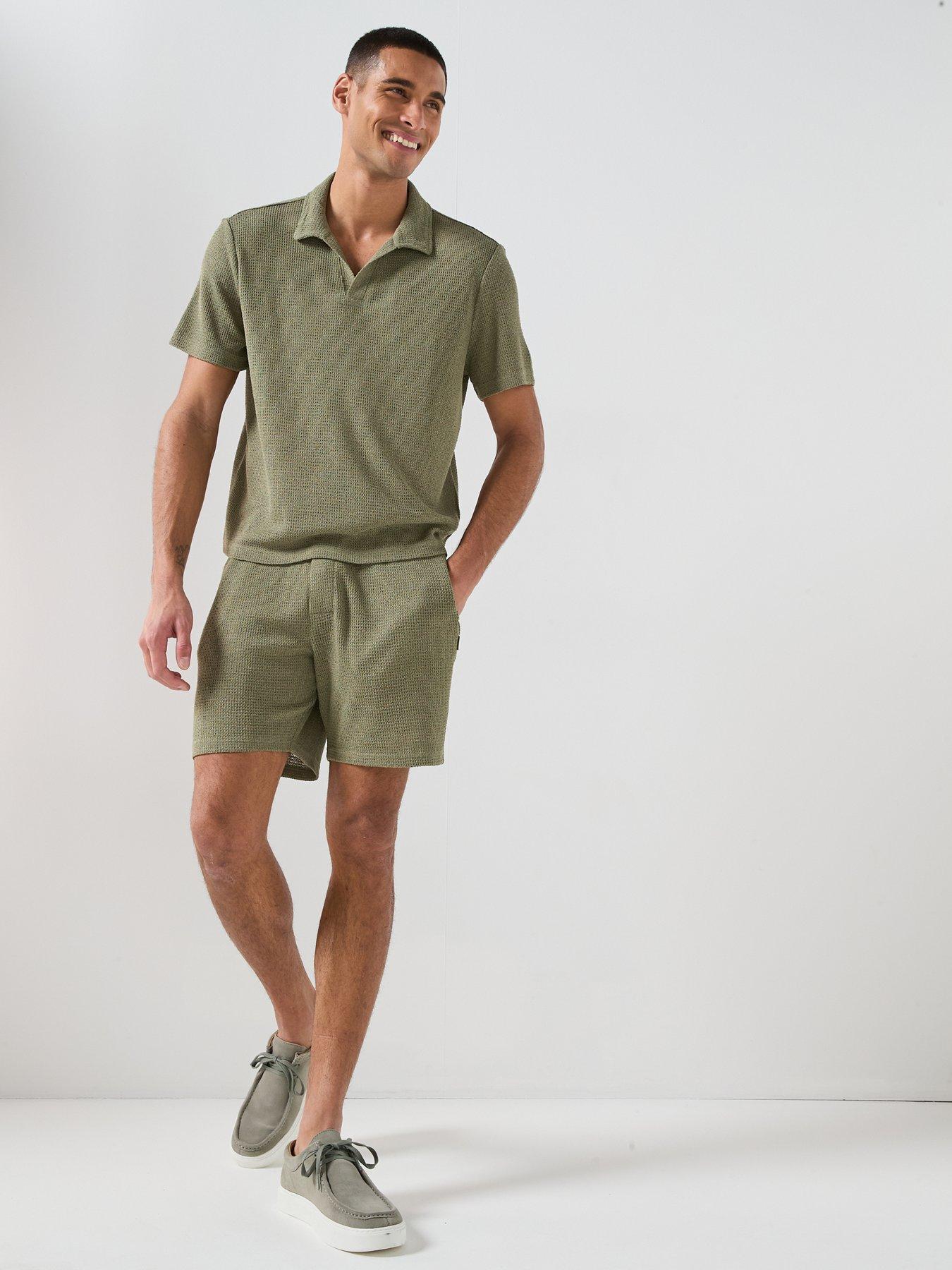 Image 3 of 6 of Calvin Klein Embrace Beach Knitted Shorts - Green
