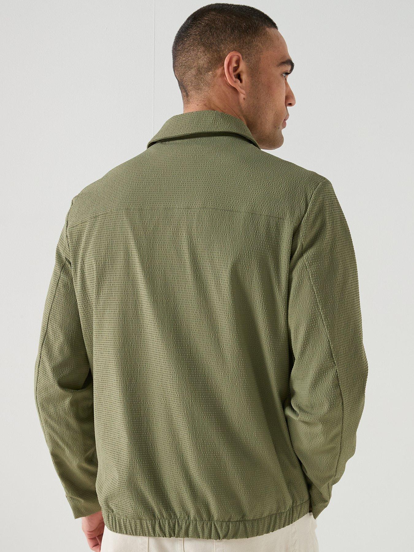calvin-klein-seersucker-zip-through-blouson-jacket-greenstillFront