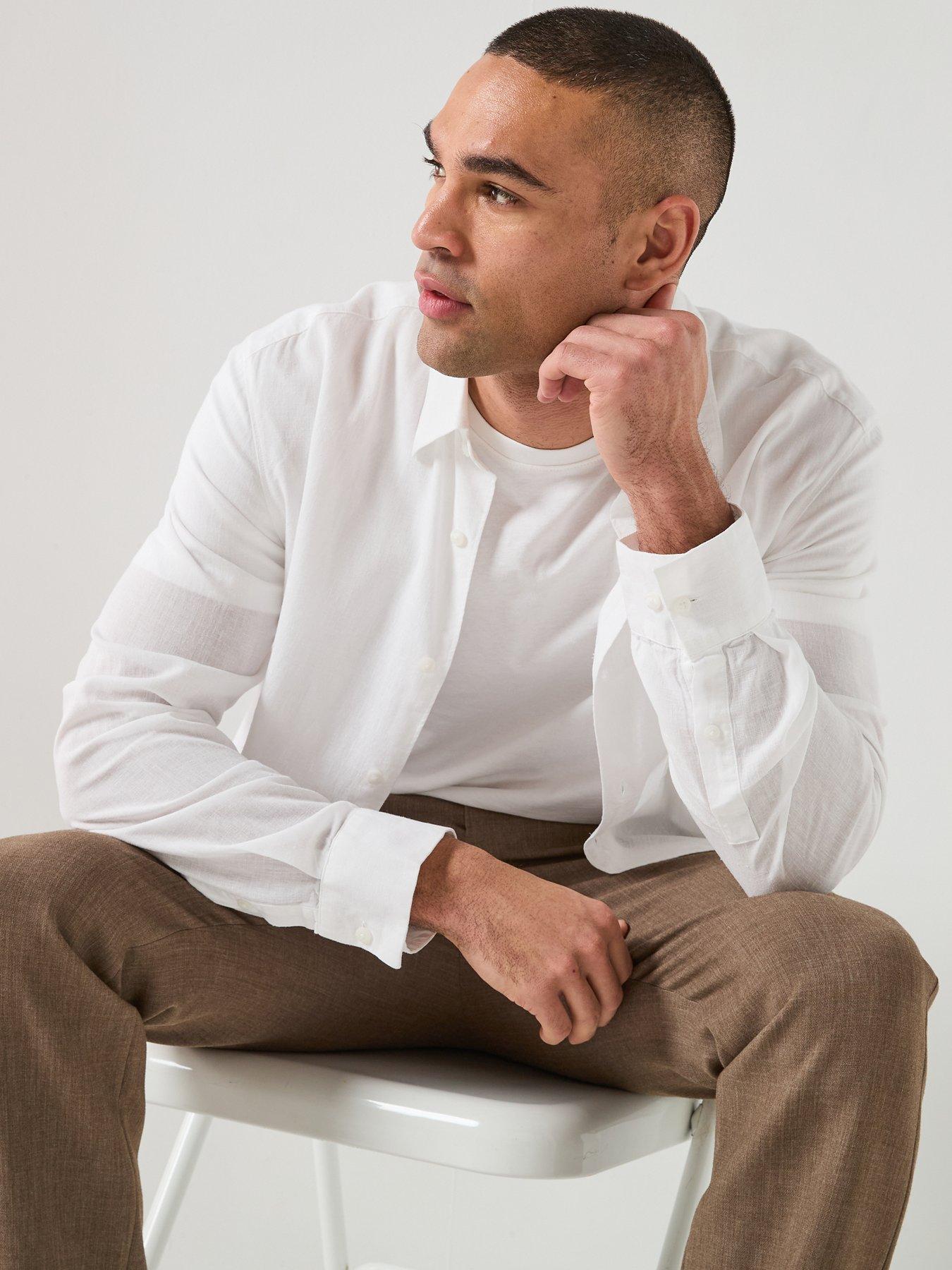 calvin-klein-classic-linen-shirt-plain-whiteoutfit