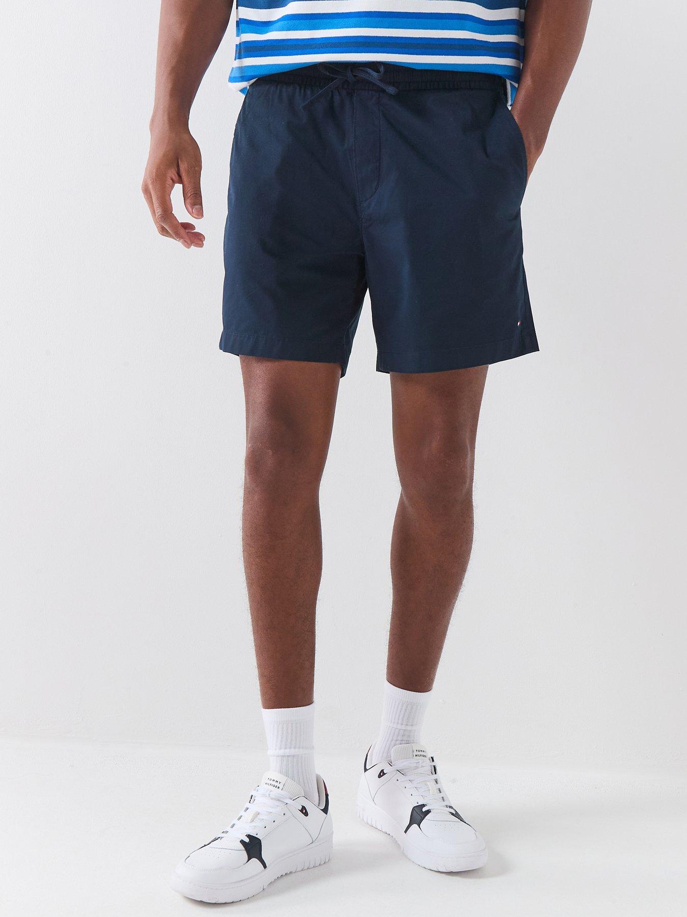 tommy-hilfiger-dover-poplin-woven-shorts-navyfront