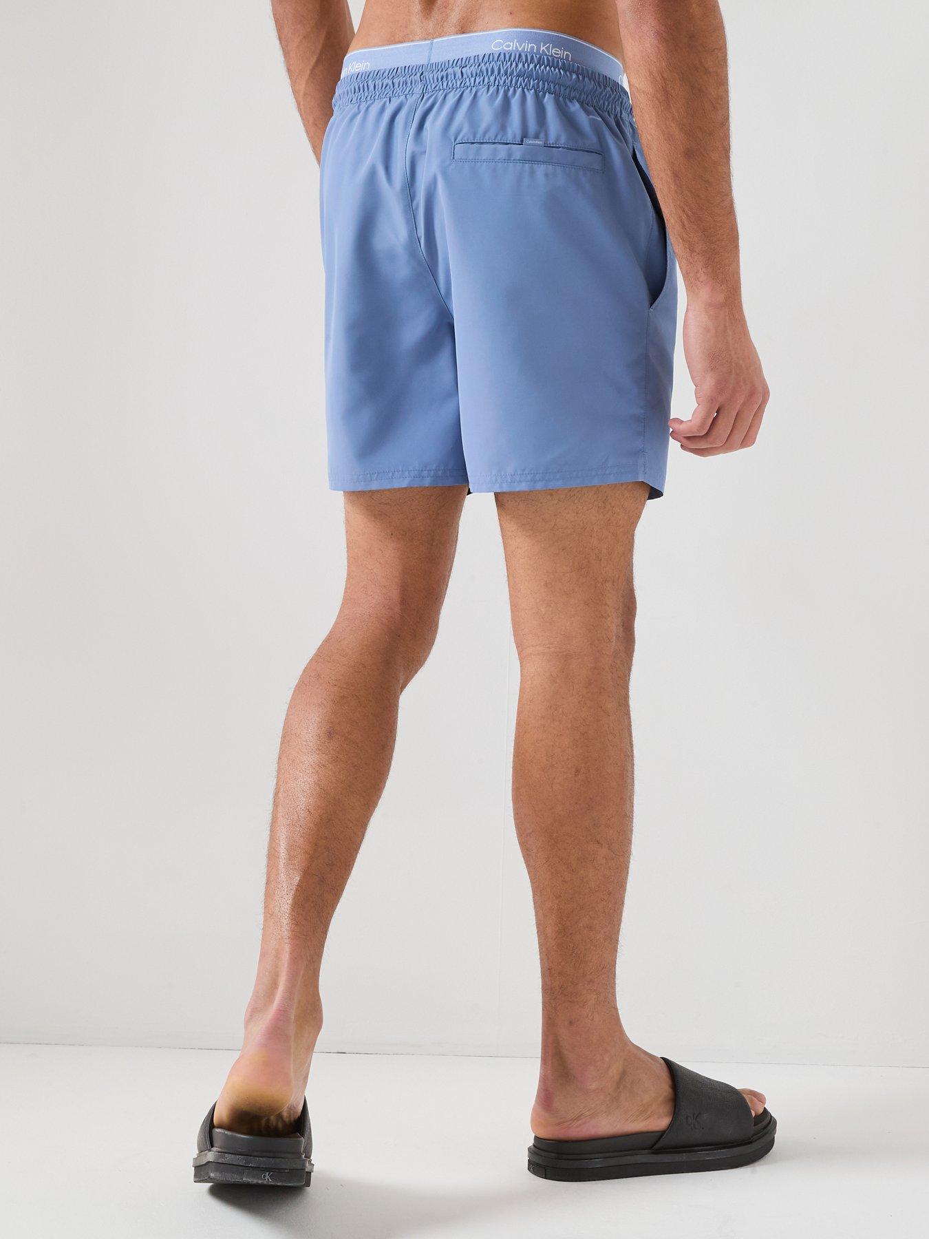 calvin-klein-essential-double-waistband-medium-swim-shorts-bluestillFront