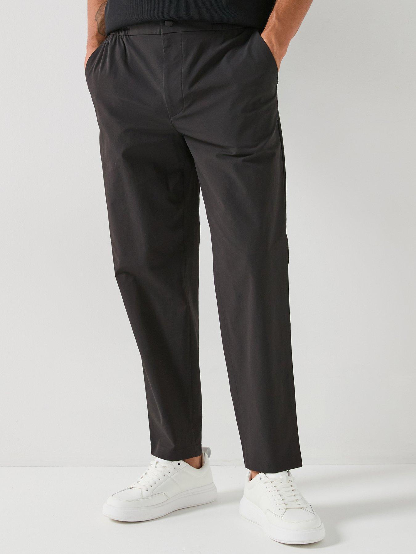 calvin-klein-classic-tech-elasticated-trouser-blackfront