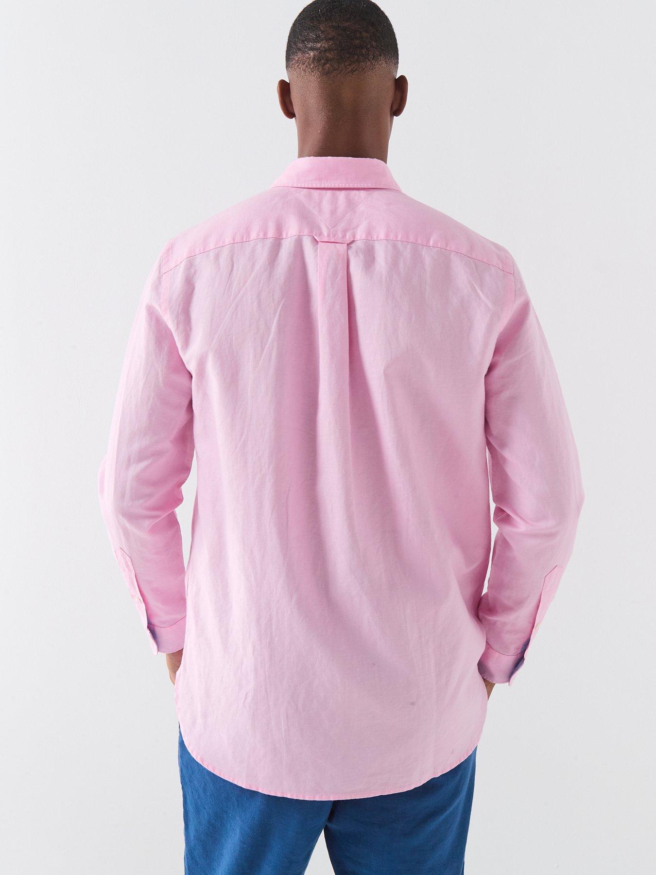 tommy-hilfiger-regular-fit-linen-blend-shirt-light-pinkstillFront
