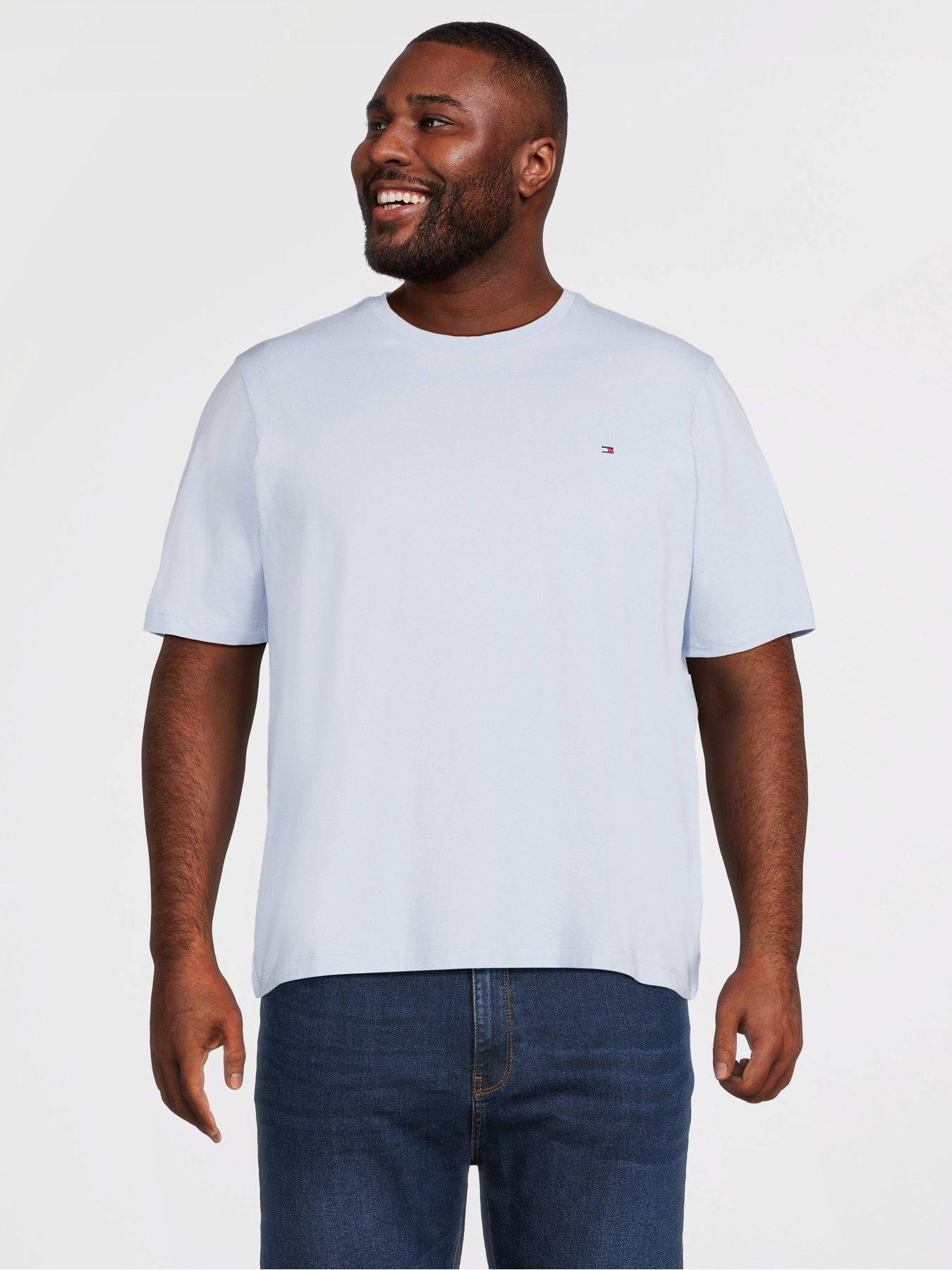 Tommy Hilfiger Big  &  Tall Essential Regular Fit T-Shirt - Light Blue