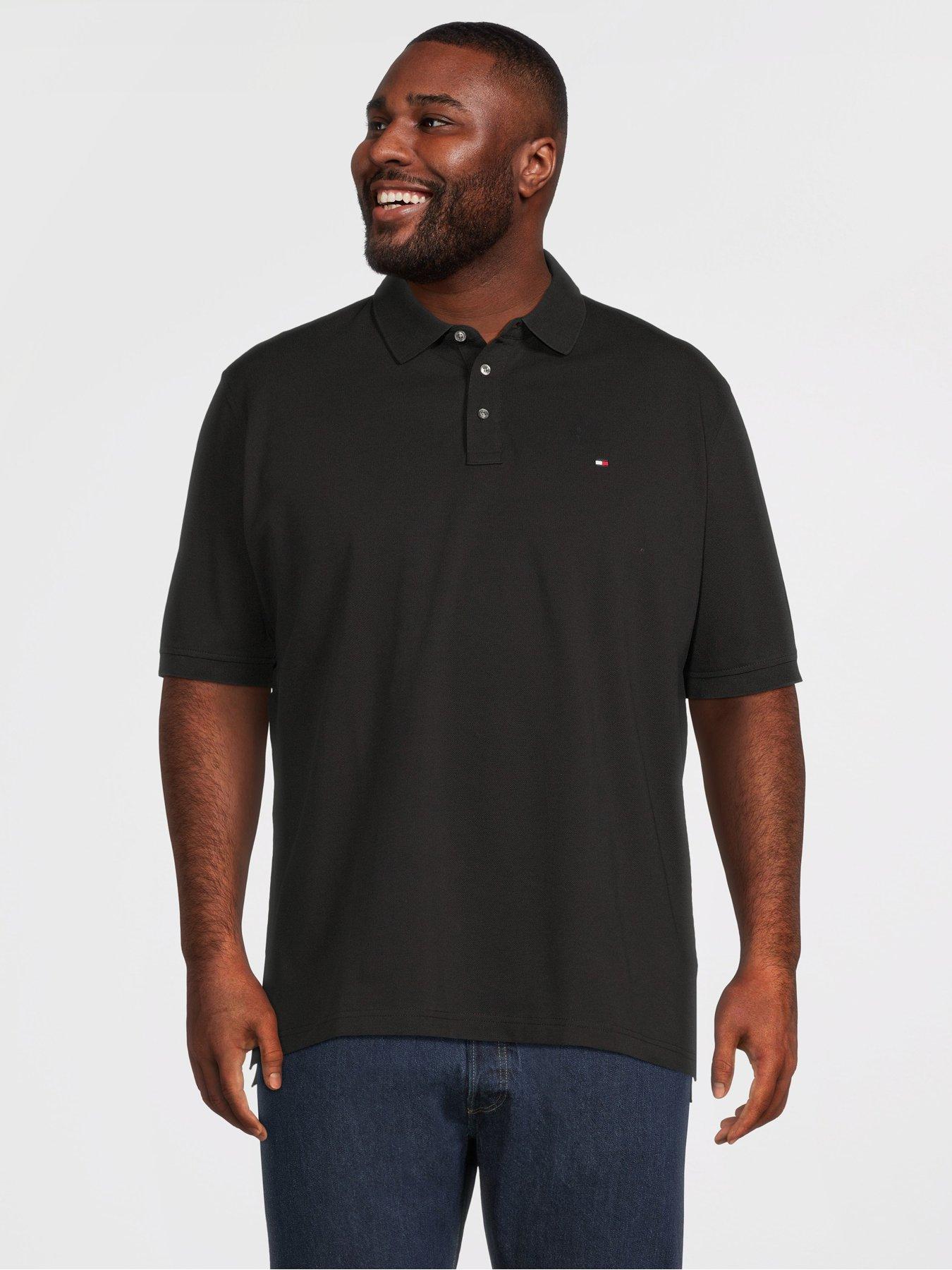 tommy-hilfiger-big-amp-tall-1985-regular-fit-polo-shirt-black