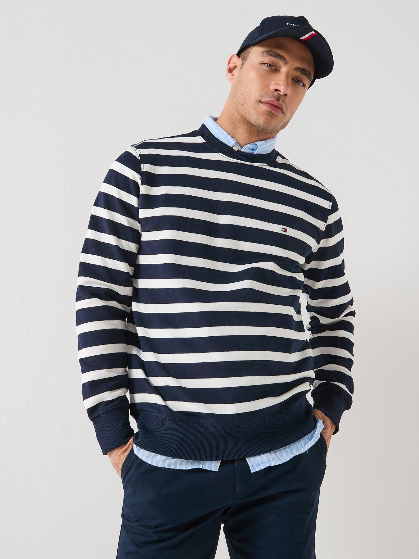 tommy-hilfiger-tommy-hilfiger-essential-block-stripe-crew-sweatshirt-navyfront