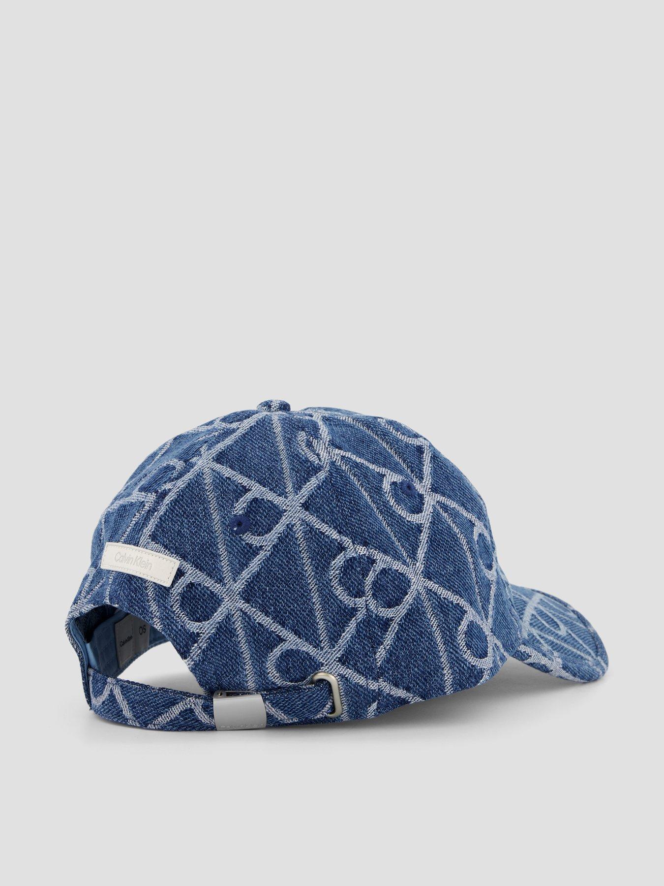 calvin-klein-allover-print-jacquard-denim-baseball-cap-bluedetail