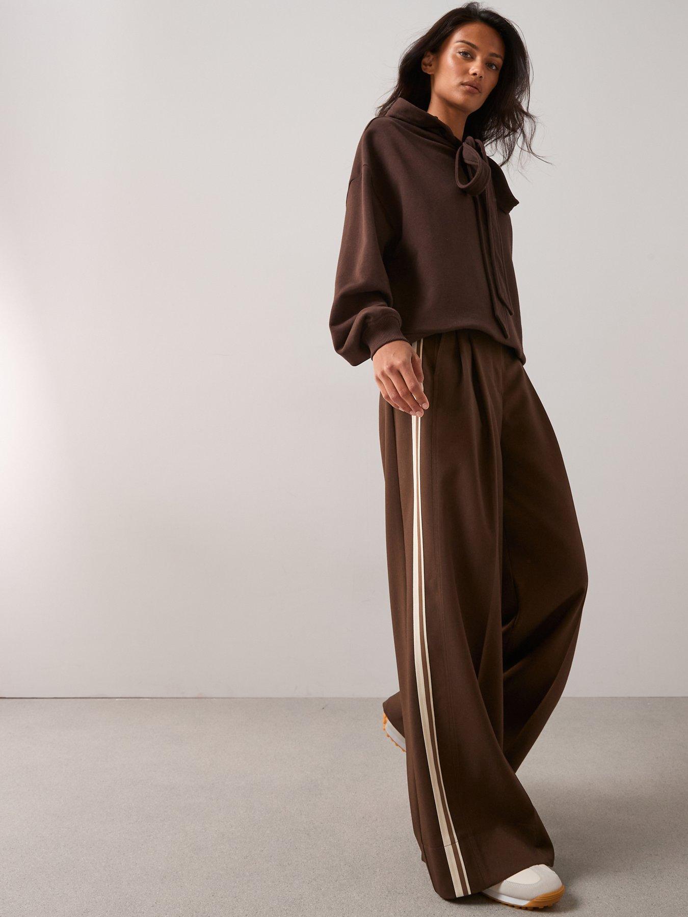 Image 3 of 6 of The Very Collection Bow Detail Hoodie - Brown