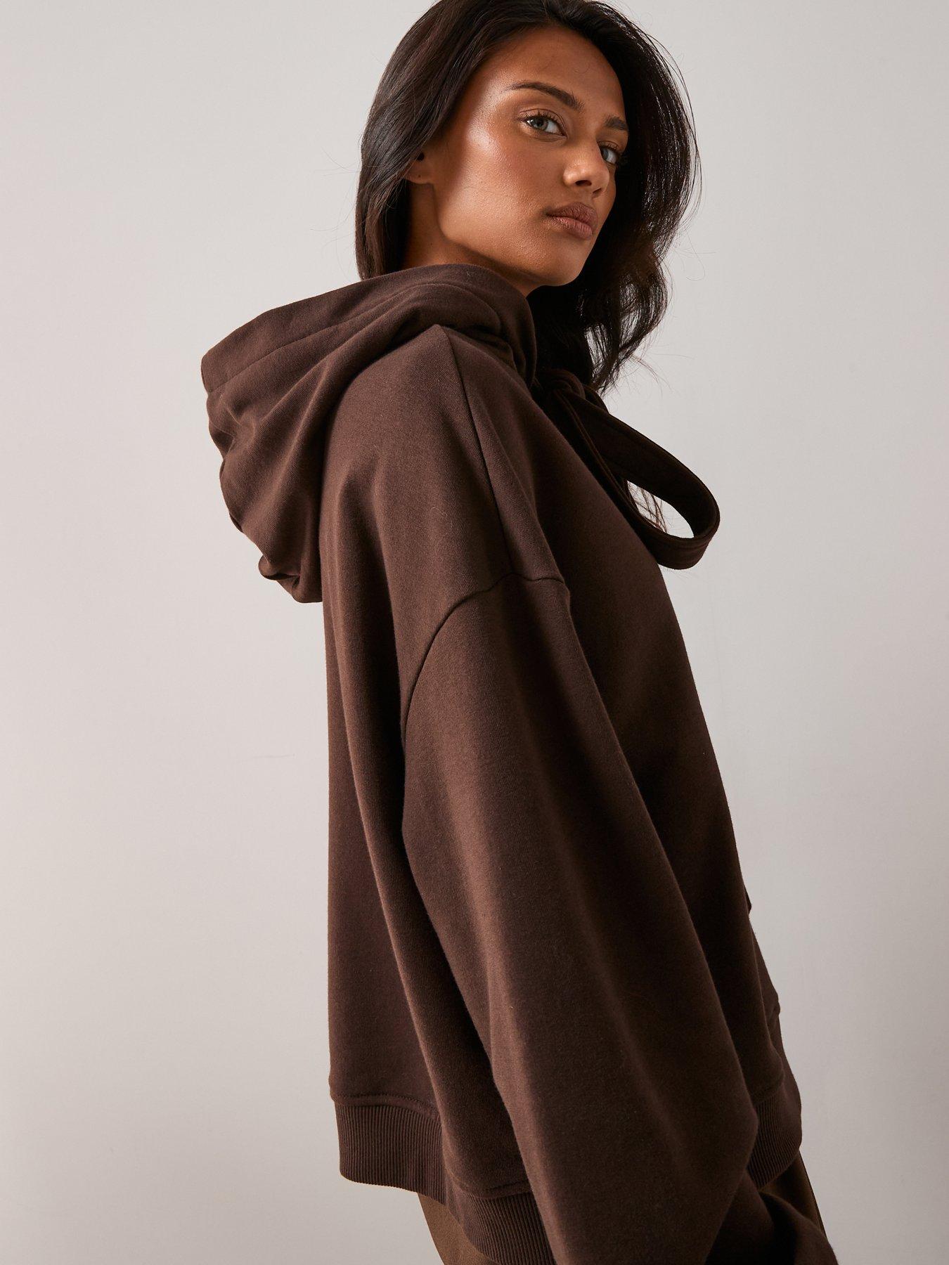 Image 5 of 6 of The Very Collection Bow Detail Hoodie - Brown
