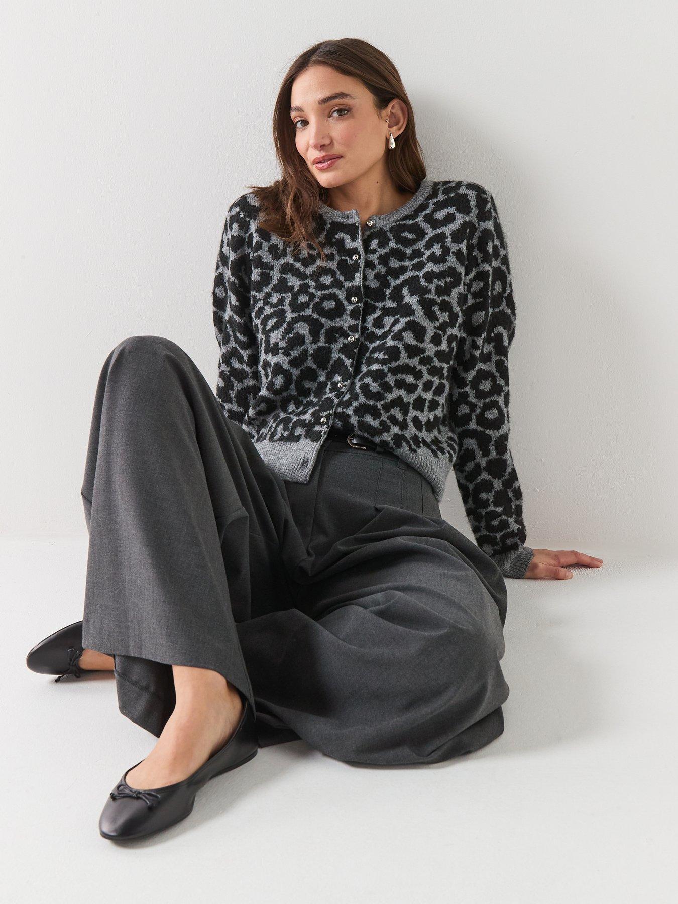 Image 3 of 6 of Vero Moda Newkai Long Sleeve Cardigan - Grey