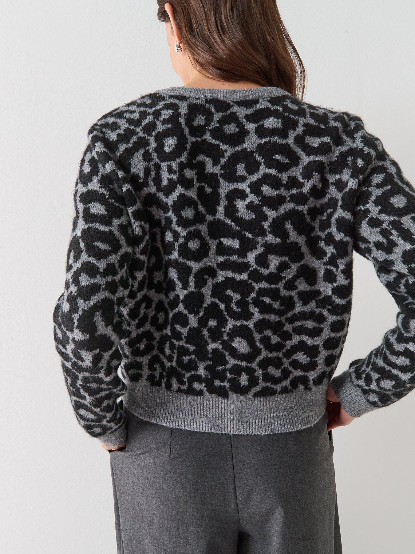 Image 4 of 6 of Vero Moda Newkai Long Sleeve Cardigan - Grey