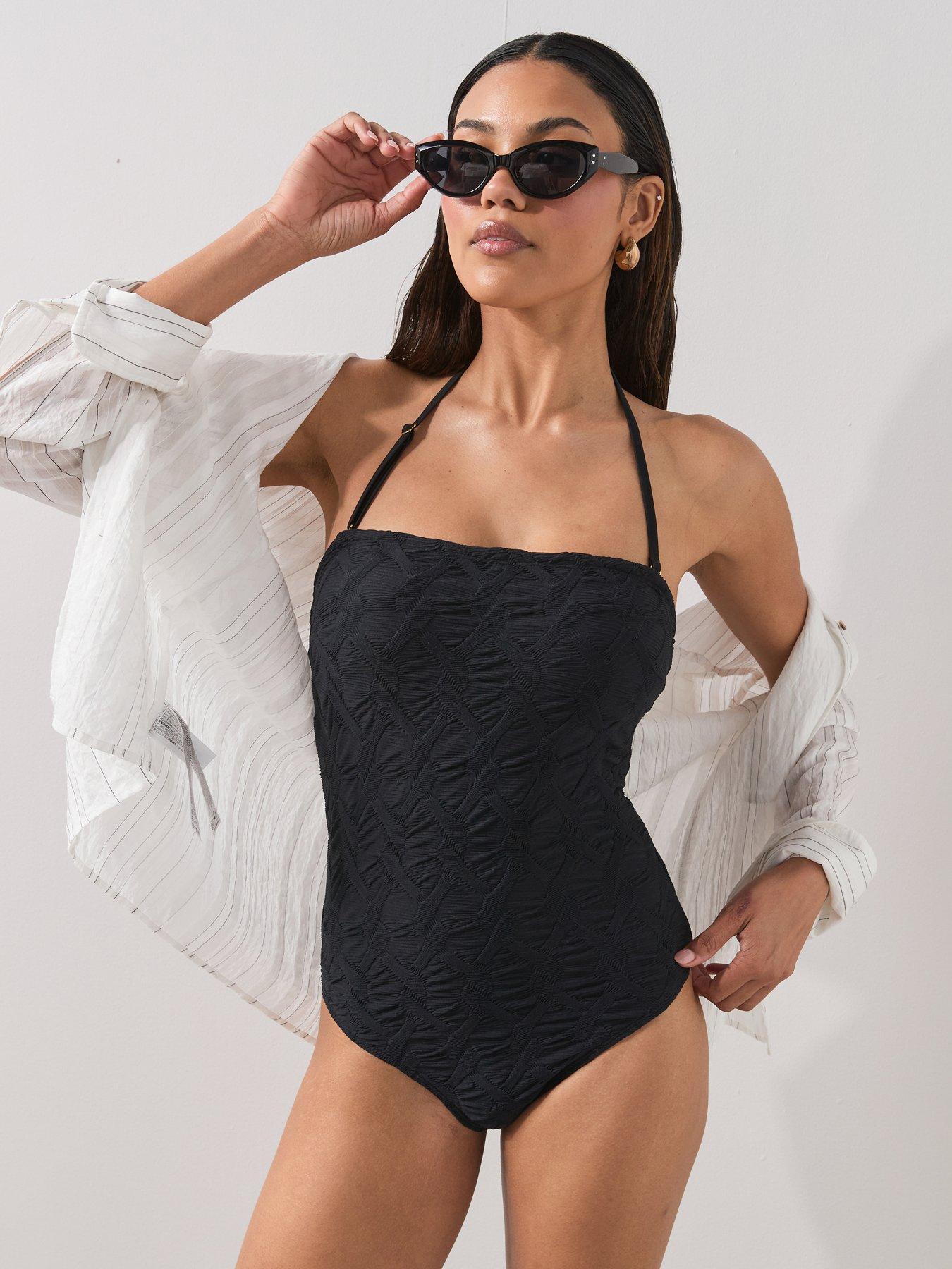 The Very Collection Bandaeu Textured Swimsuit