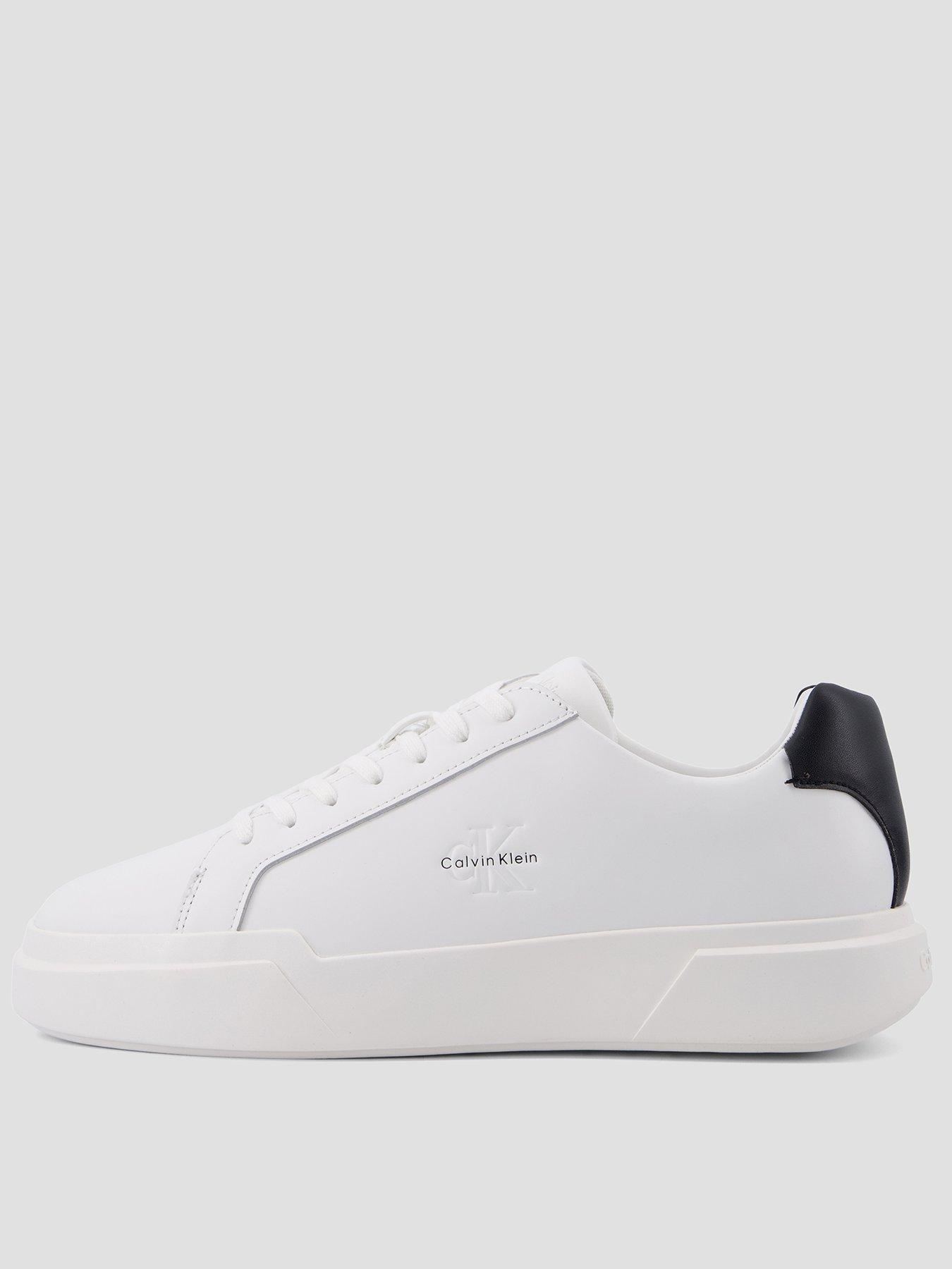 calvin-klein-chunky-cupsole-laceup-leather-trainer-whiteblackfront