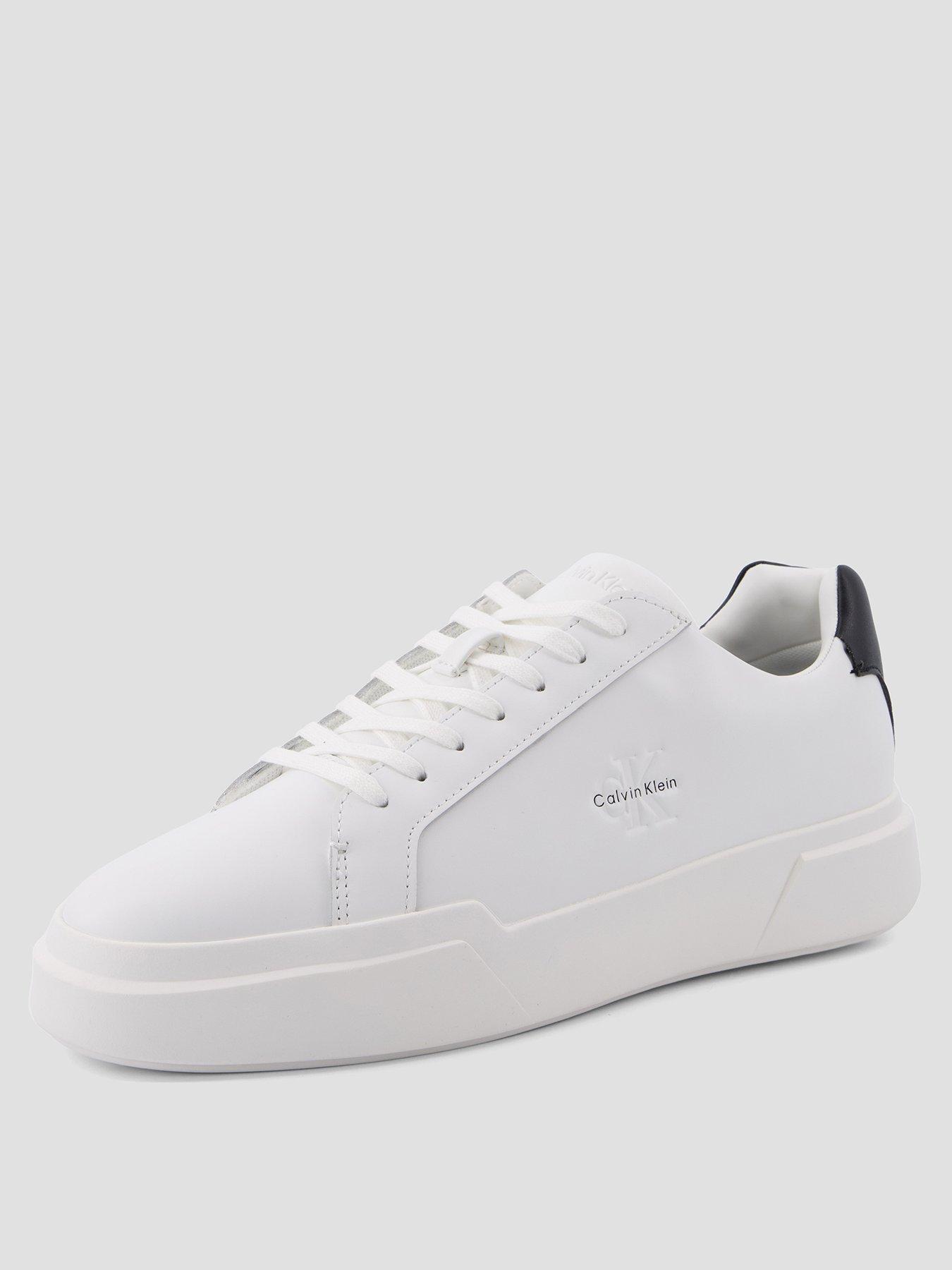 calvin-klein-chunky-cupsole-laceup-leather-trainer-whiteblackstillFront