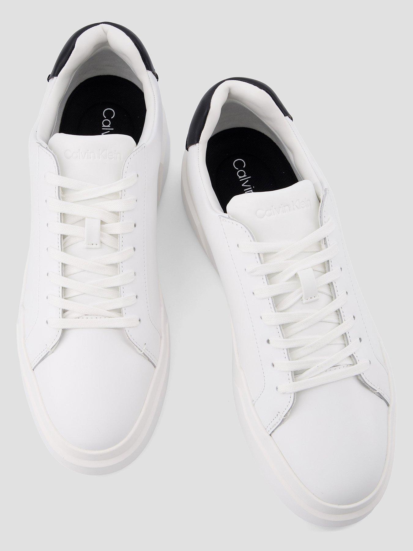 calvin-klein-chunky-cupsole-laceup-leather-trainer-whiteblackoutfit