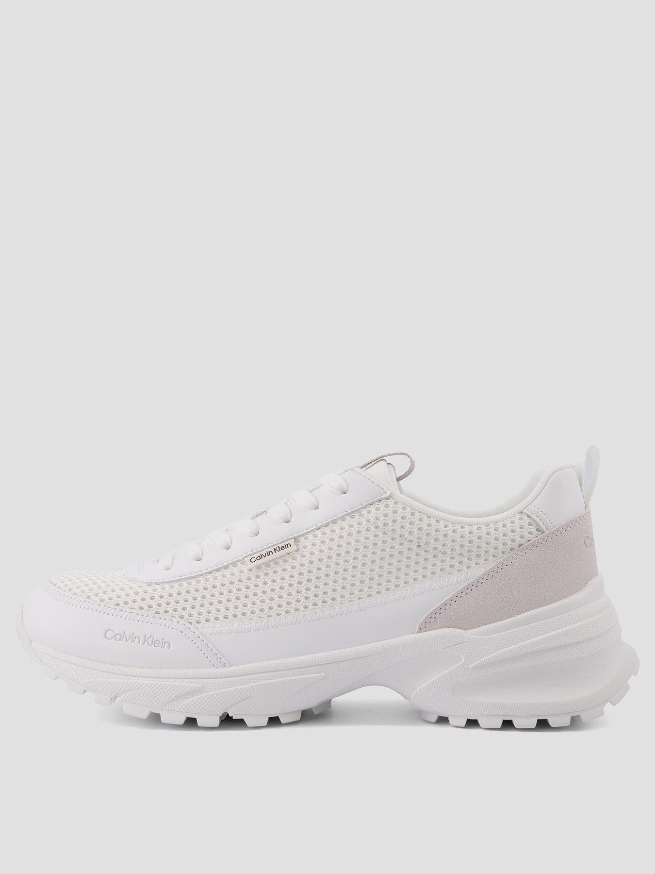 Calvin Klein Hike Runner Laceup Mesh Trainer - White