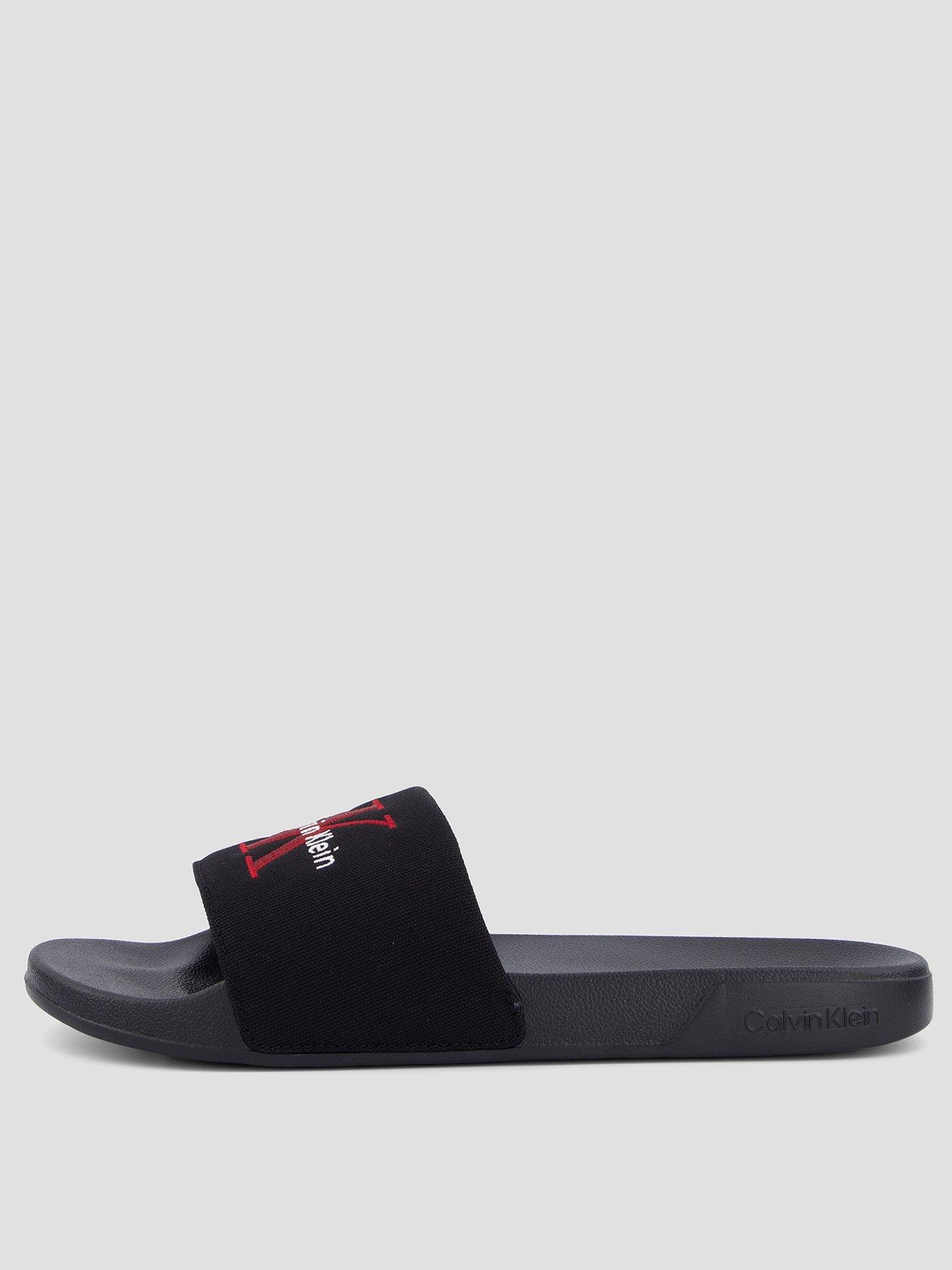 Image 2 of 7 of Calvin Klein Essential Signature Logo Slider - Black