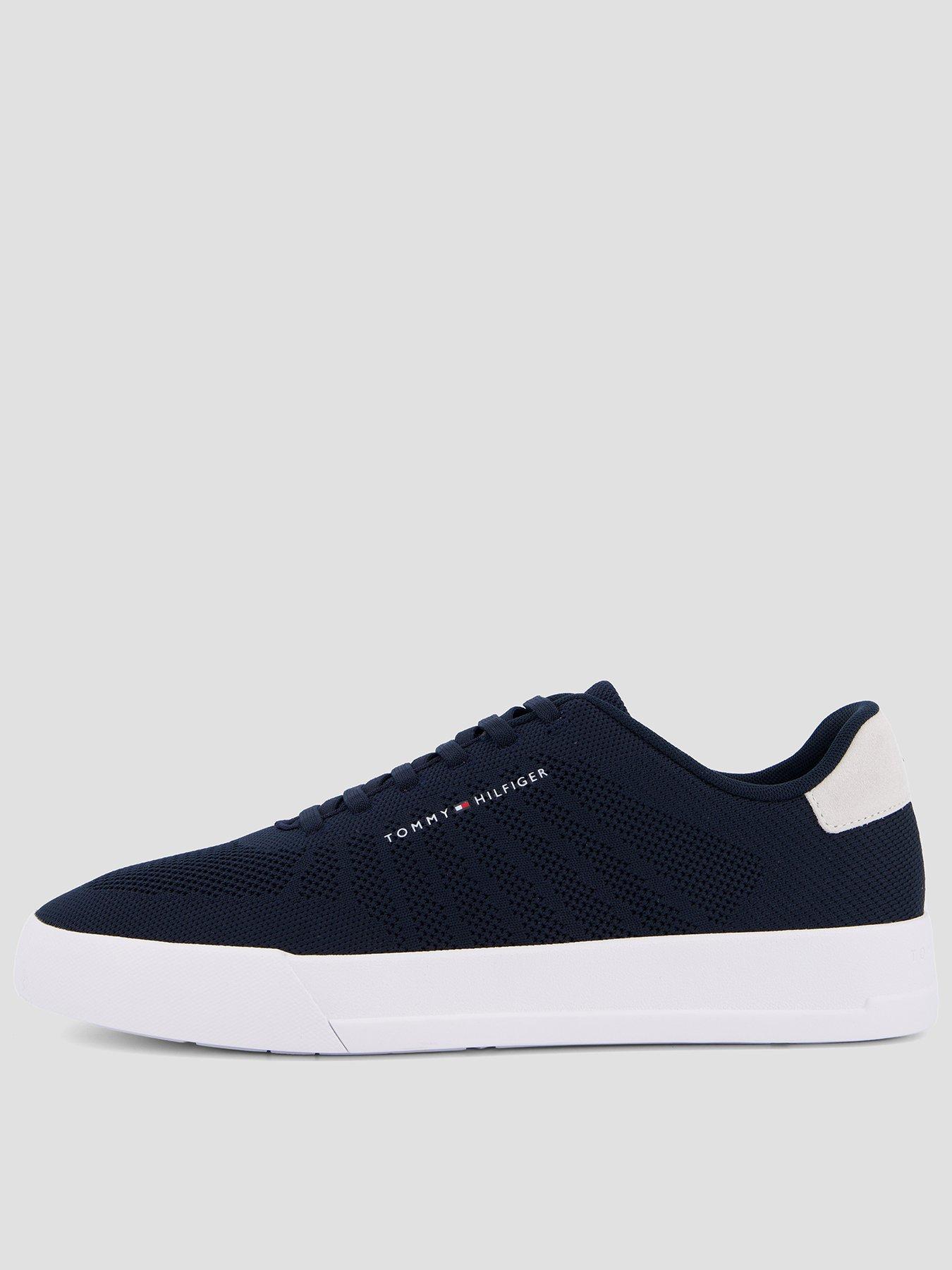 Image 1 of 7 of Tommy Hilfiger Th Court Knitted Trainer - Navy