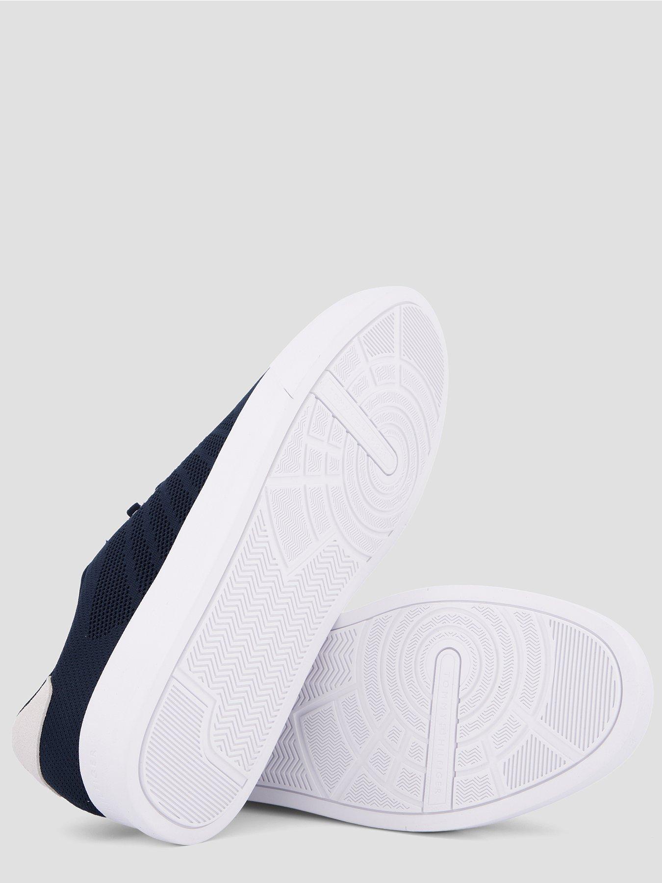 Image 4 of 7 of Tommy Hilfiger Th Court Knitted Trainer - Navy