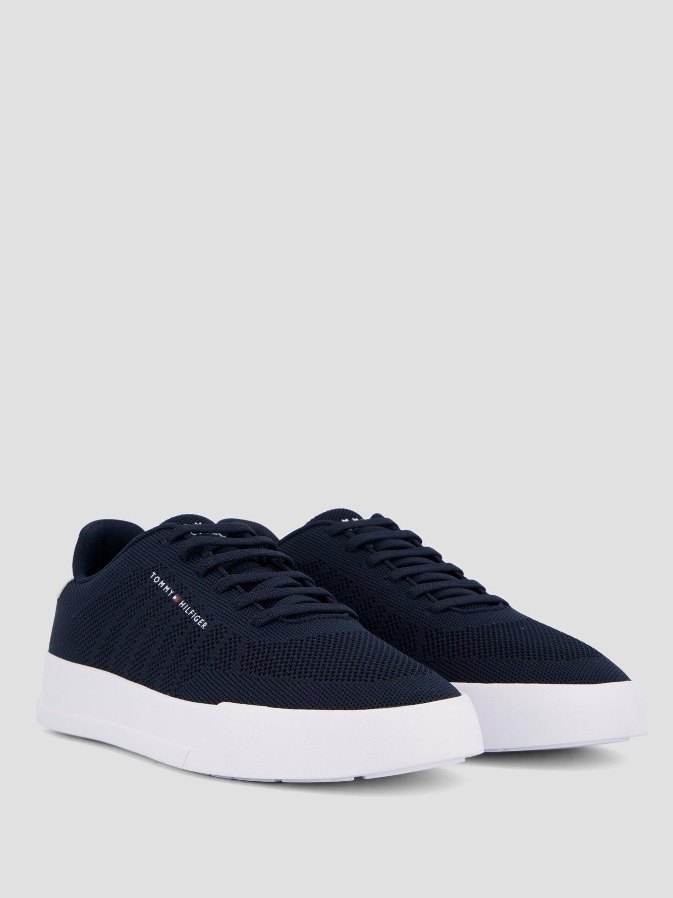 Image 6 of 7 of Tommy Hilfiger Th Court Knitted Trainer - Navy