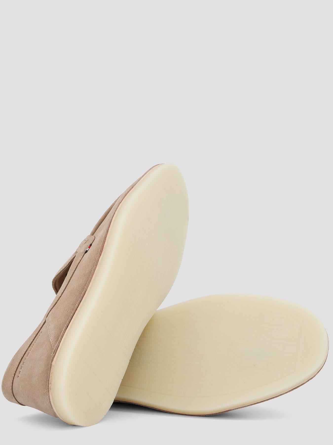 Image 4 of 7 of Tommy Hilfiger Stitchdown Suede Loafer - Natural