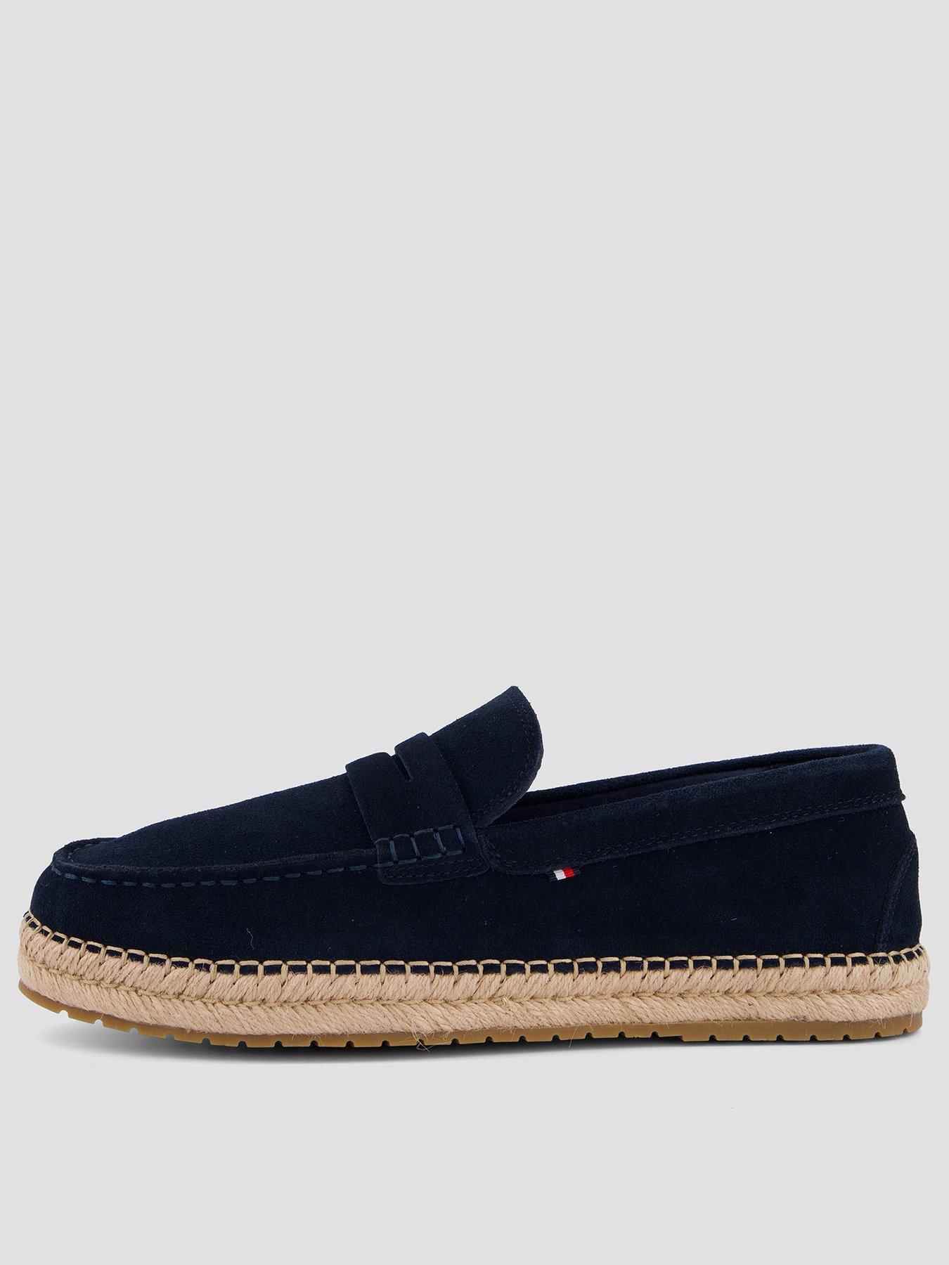 Image 1 of 7 of Tommy Hilfiger Flexible Suede Espadrille - Navy
