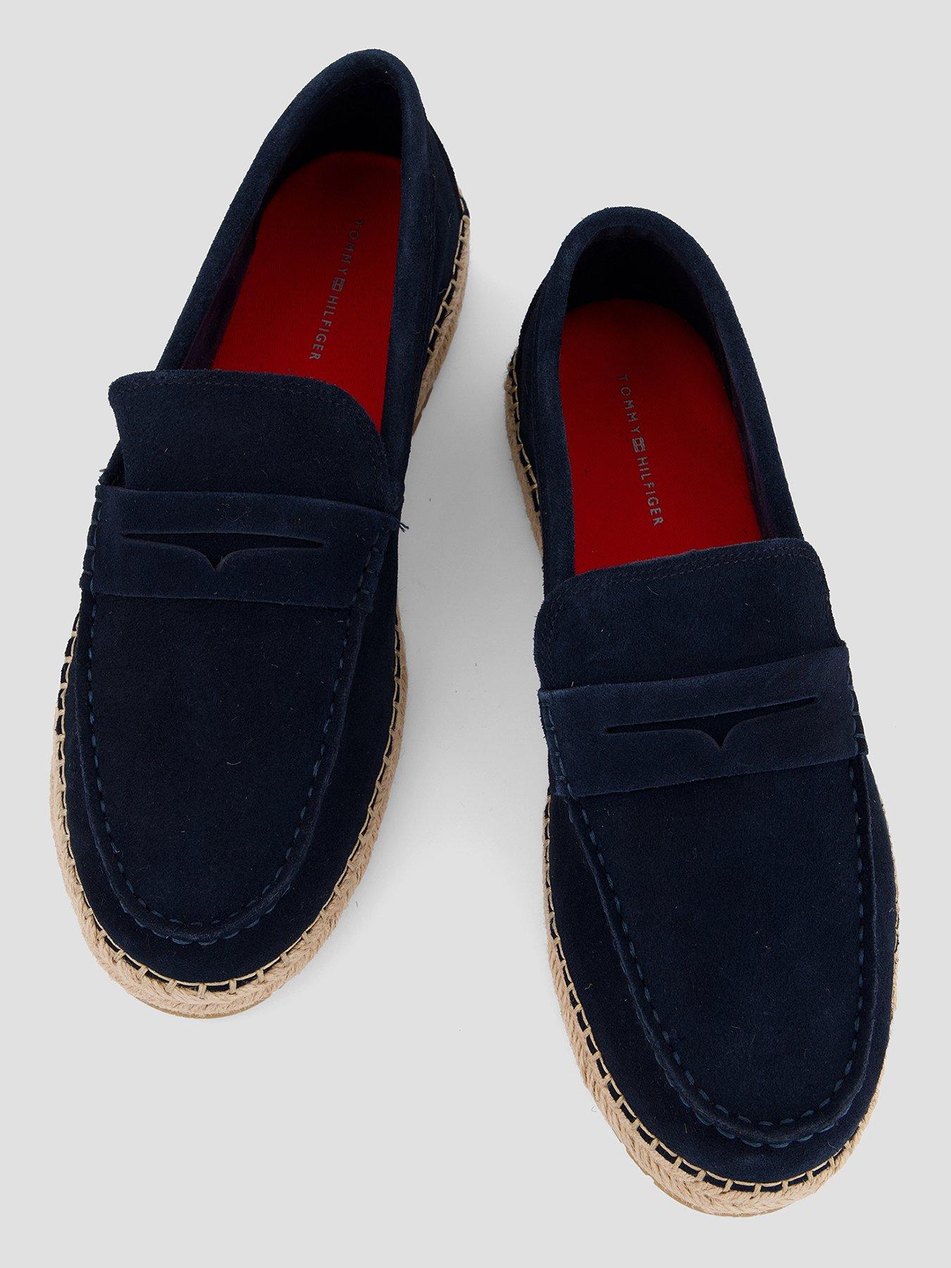 Image 3 of 7 of Tommy Hilfiger Flexible Suede Espadrille - Navy