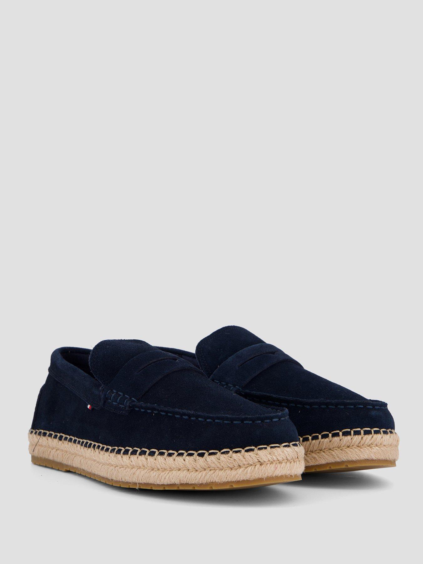 Image 6 of 7 of Tommy Hilfiger Flexible Suede Espadrille - Navy