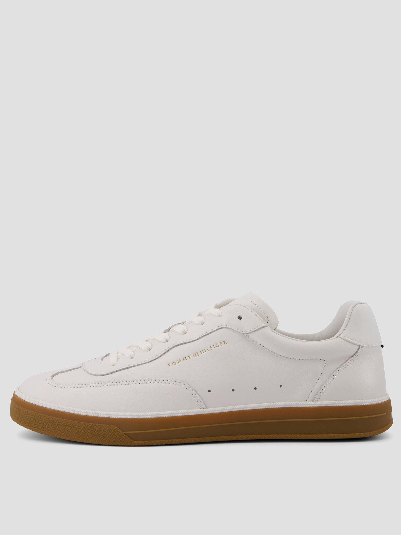Tommy Hilfiger TH Lo Lux Leather Trainer - Off White