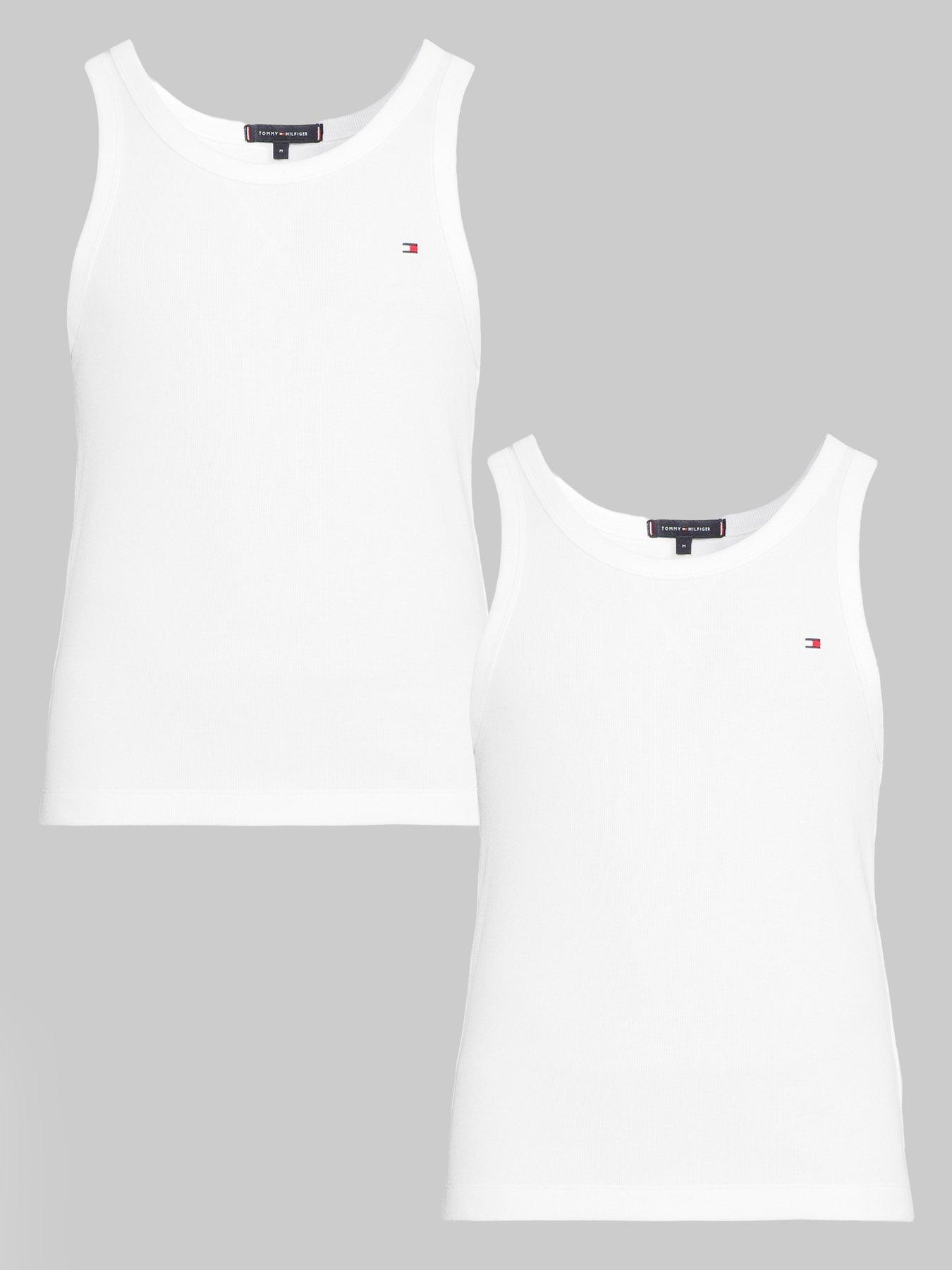 Tommy Hilfiger 2 Pack Rib Vests - White