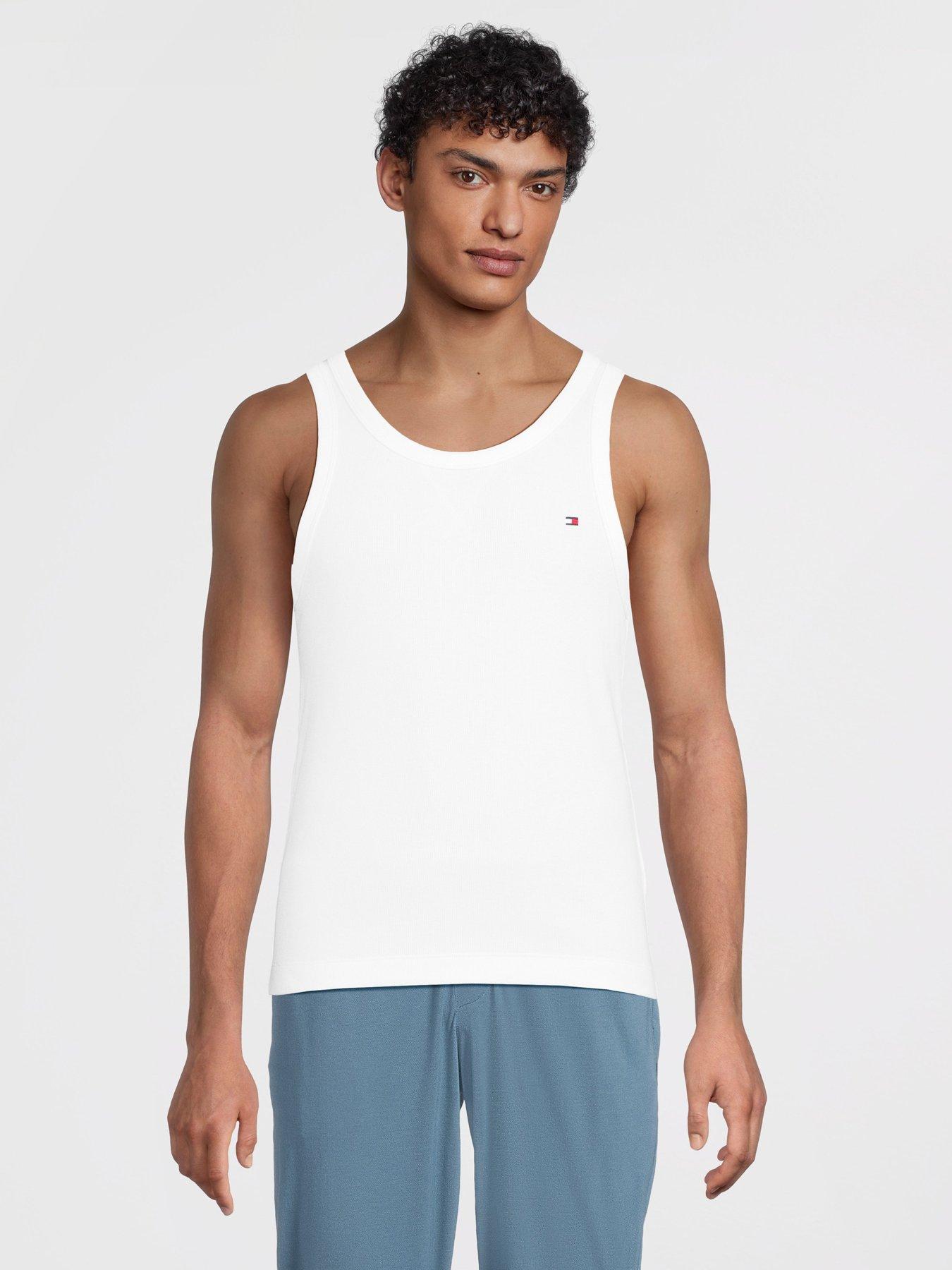 Image 2 of 5 of Tommy Hilfiger 2 Pack Rib Vests - White