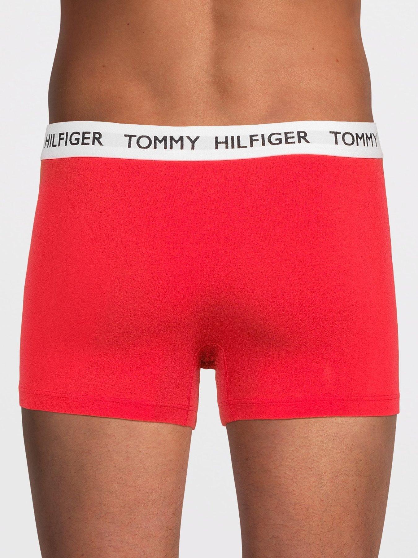 Image 3 of 3 of Tommy Hilfiger 3 Pack Heritage Cotton Badge Trunks - Assorted