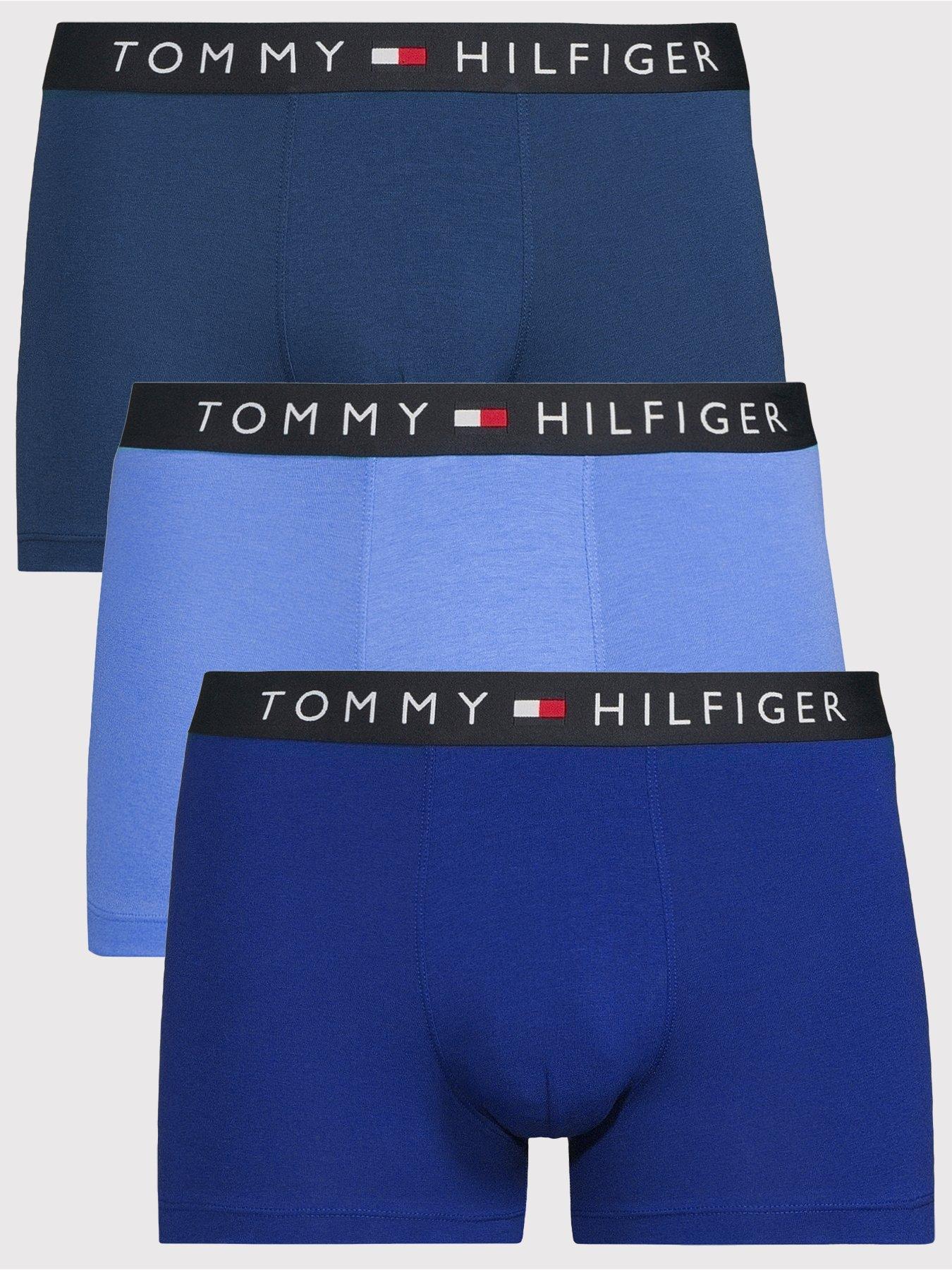 Image 1 of 4 of Tommy Hilfiger 3 Pack Everyday Essentials Trunks - Blue