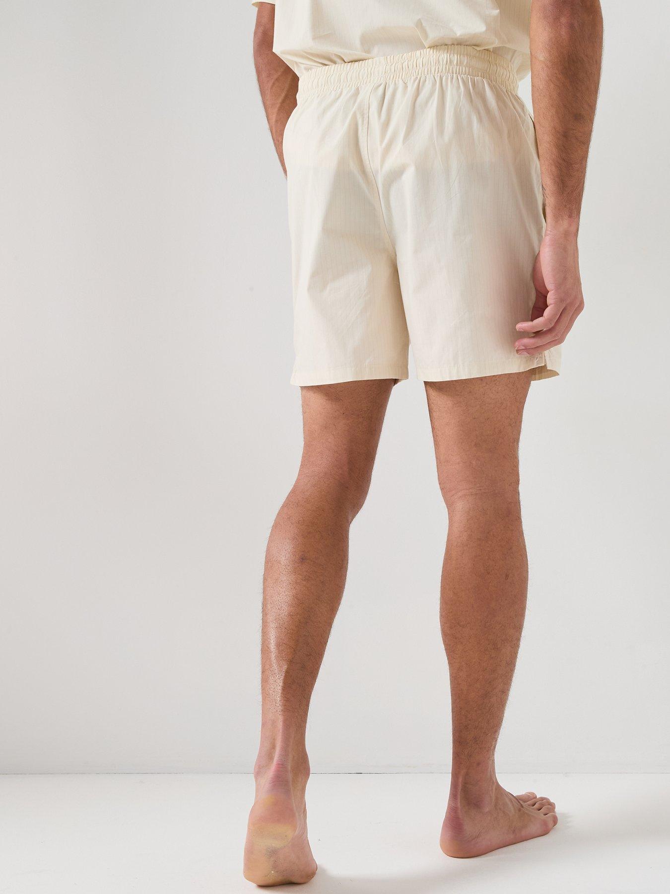 Image 2 of 6 of Calvin Klein Loungewear Heritage Crest Shorts - Off White