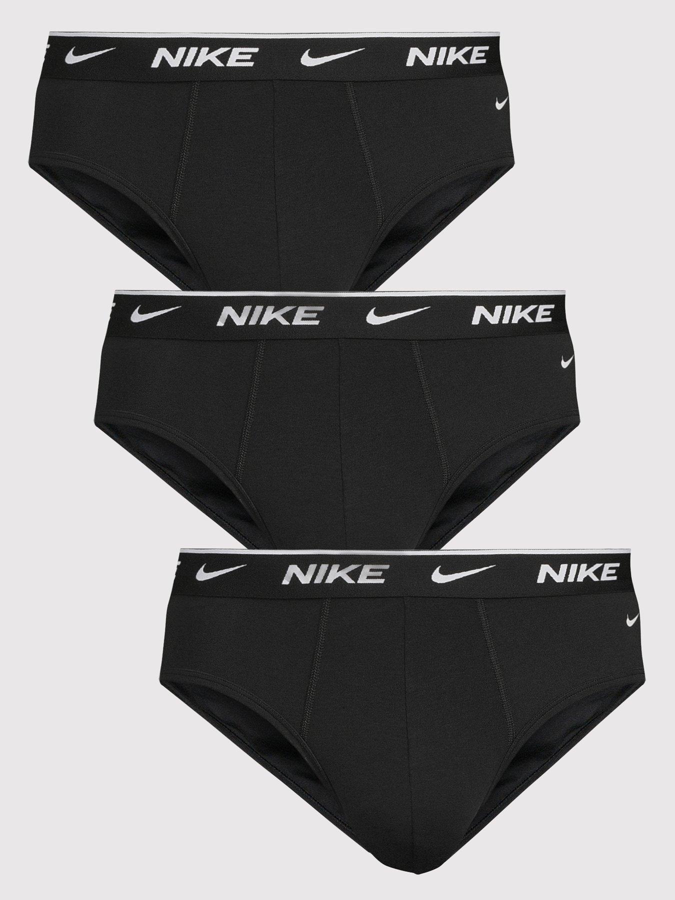 Image 1 of 3 of Nike Cotton Stretch 3 Pack Briefs - Black