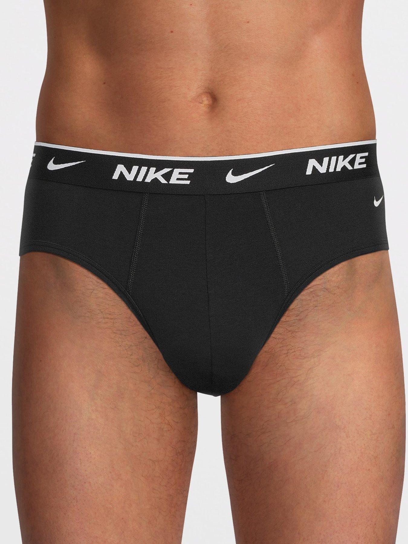 Image 2 of 3 of Nike Cotton Stretch 3 Pack Briefs - Black