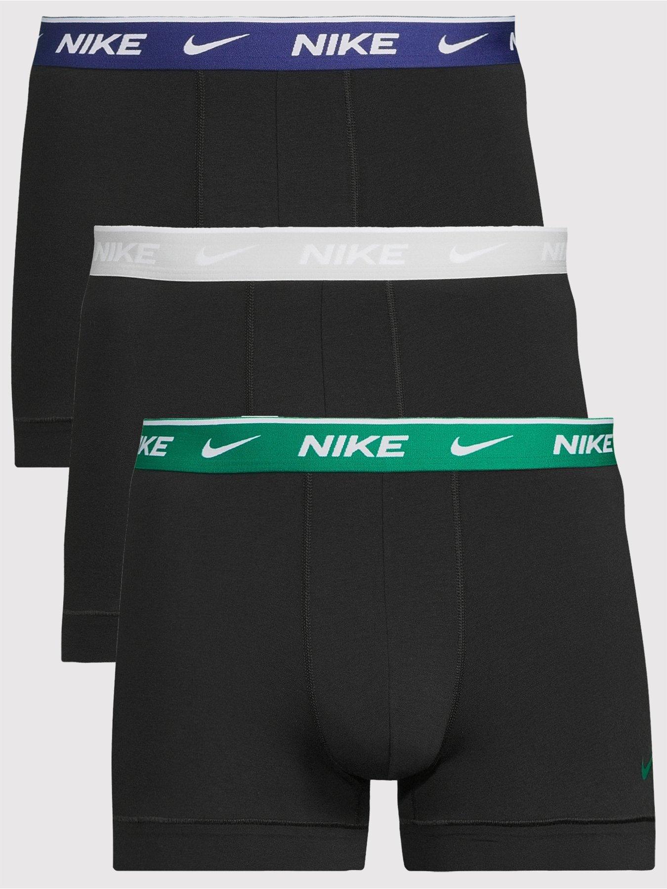 Nike Cotton Stretch 3 Pack Trunks - Black/Multi