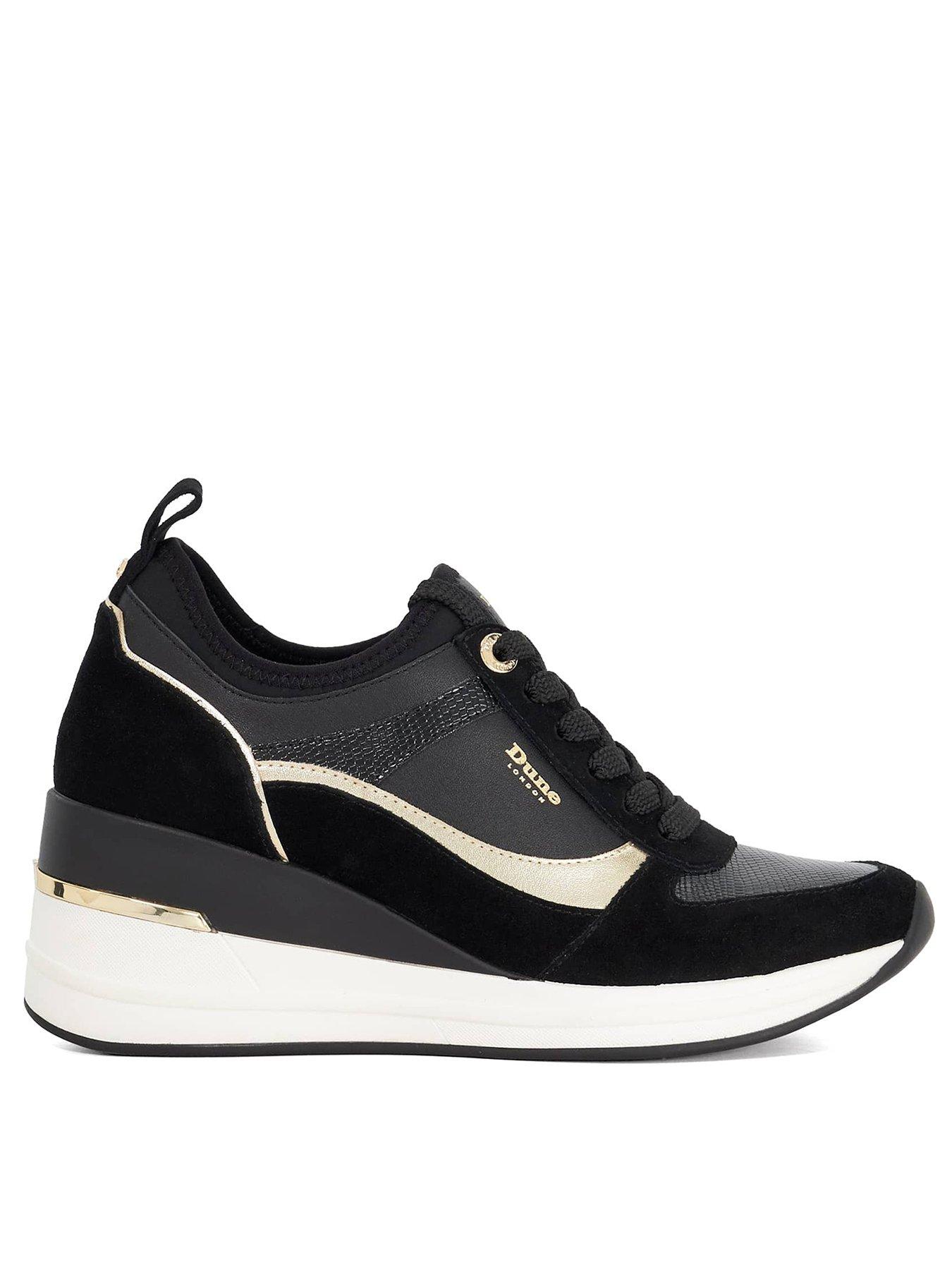 dune-london-ellaina-wedge-lace-up-trainers-black
