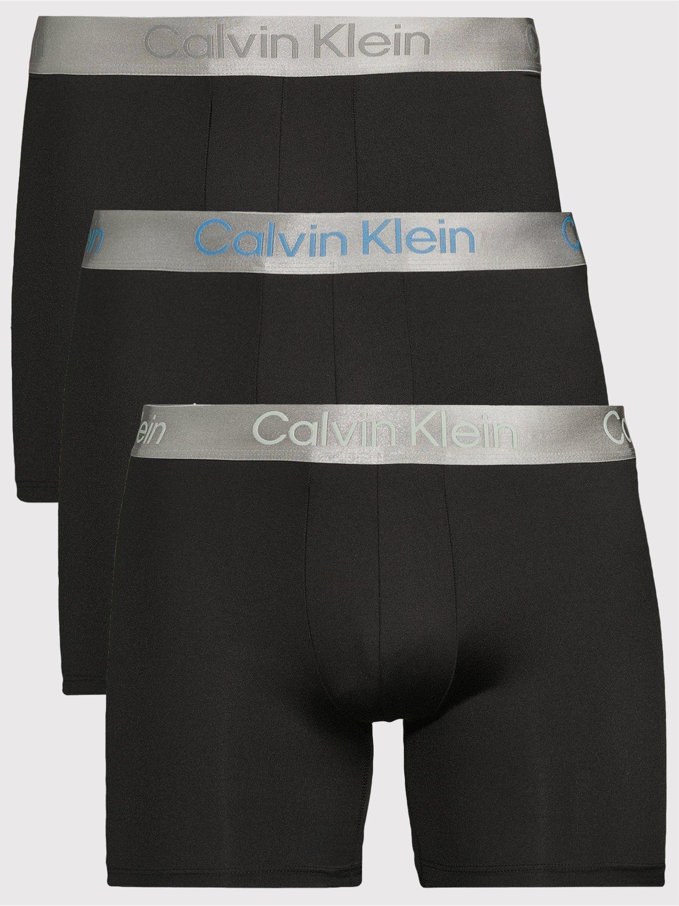 Calvin Klein Underwear 3 Pack Brushed Micro Stretch Boxer Brief - Black