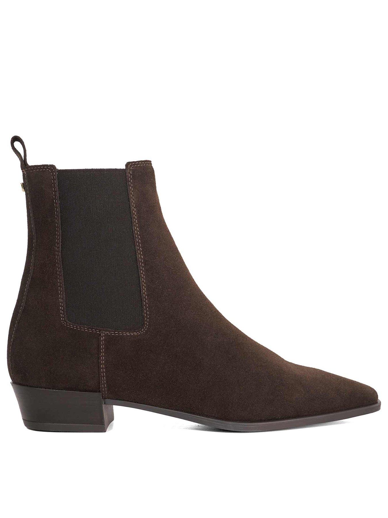 dune-london-parkas-chisel-western-chelsea-boots-brown