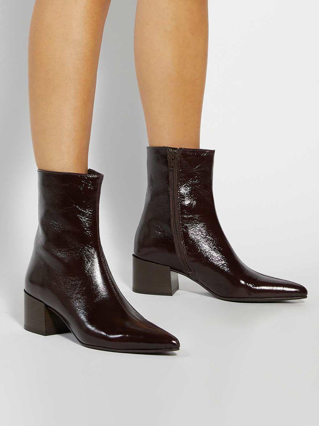 dune-london-pami-pointed-toe-block-ankle-boots-brownfront
