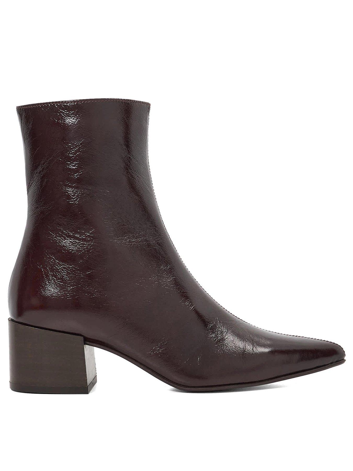 dune-london-pami-pointed-toe-block-ankle-boots-brownstillFront