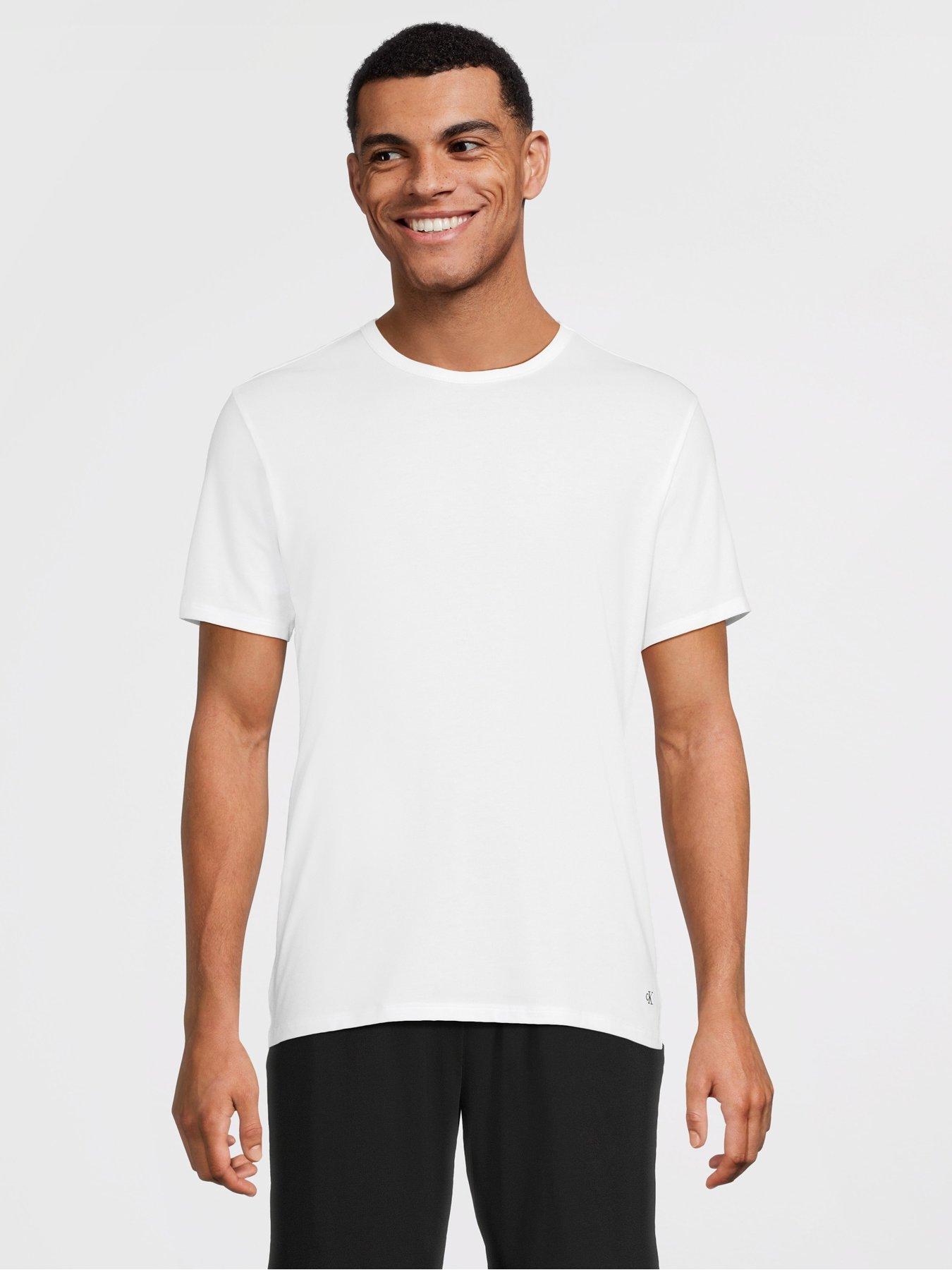 Image 2 of 7 of Calvin Klein Loungewear 3 Pack Microfibre T-Shirts - Assorted