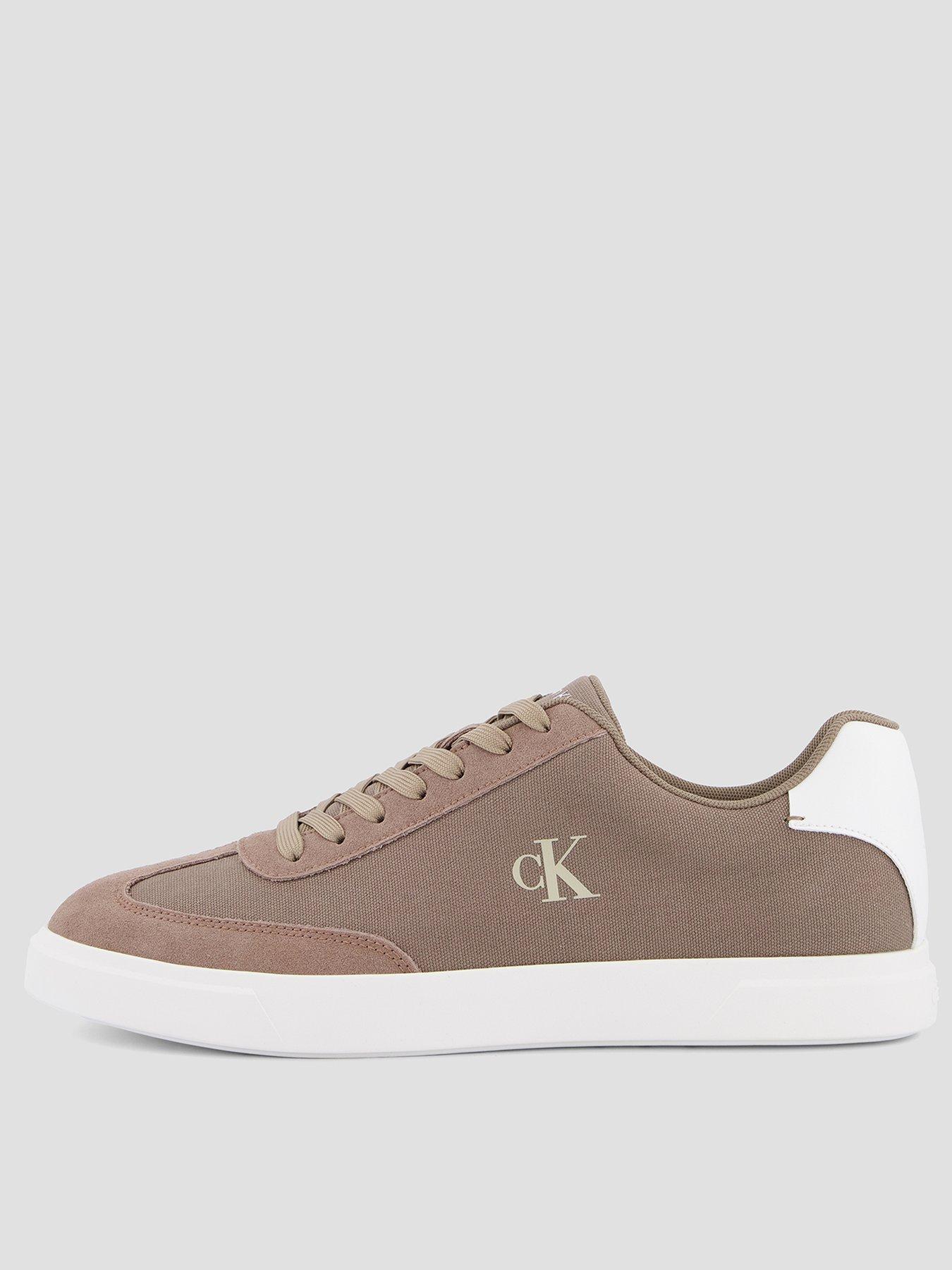 calvin-klein-low-profile-cupsole-trainers-beigefront