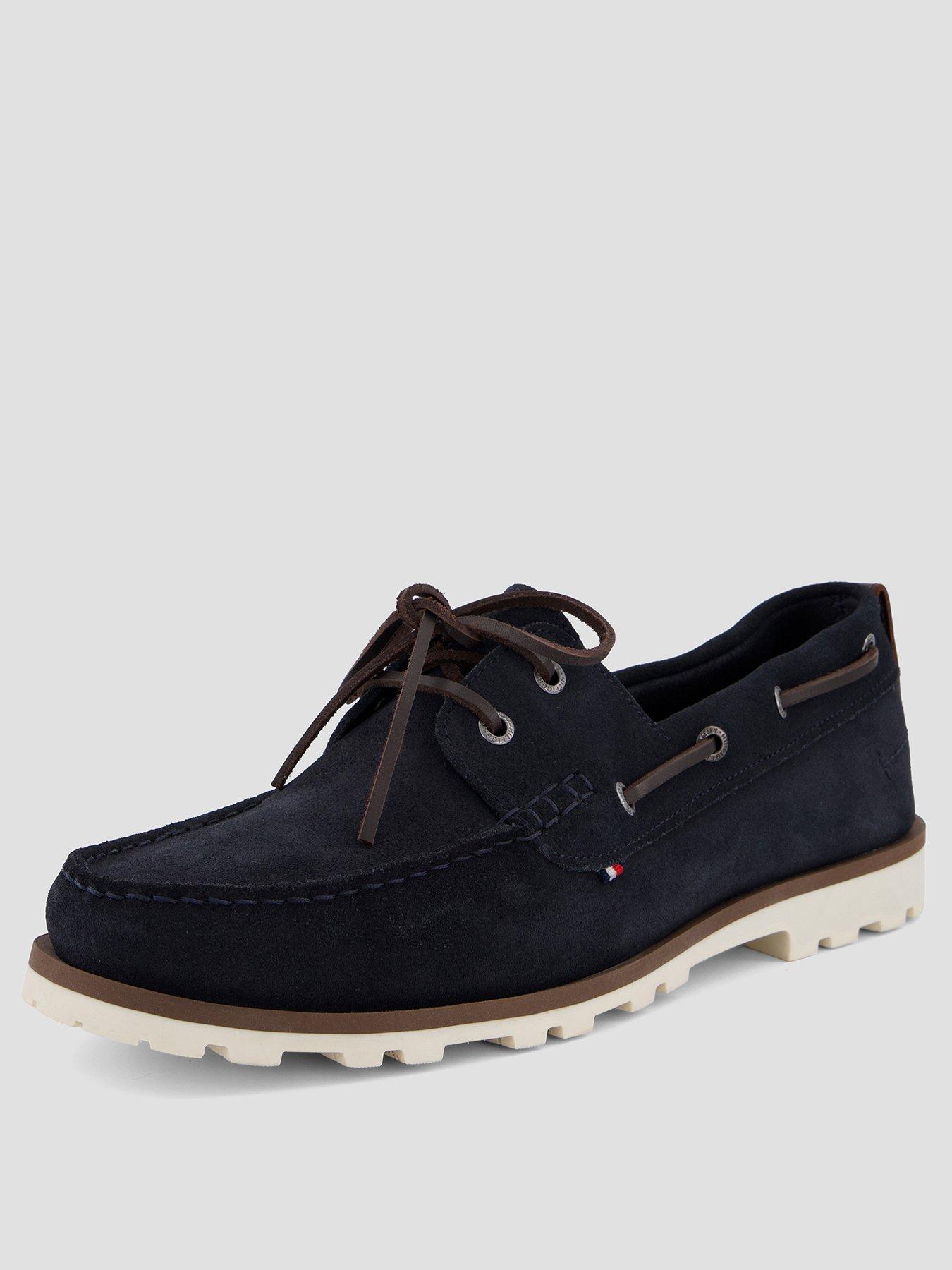 Image 2 of 7 of Tommy Hilfiger Hilifger Light Suede Boat Shoe - Navy