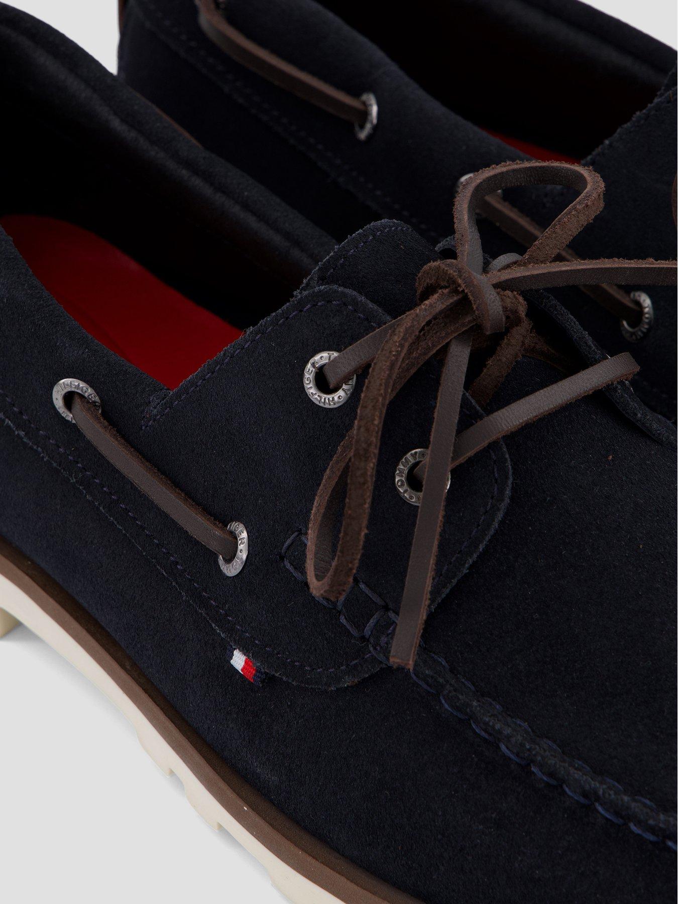 Image 5 of 7 of Tommy Hilfiger Hilifger Light Suede Boat Shoe - Navy
