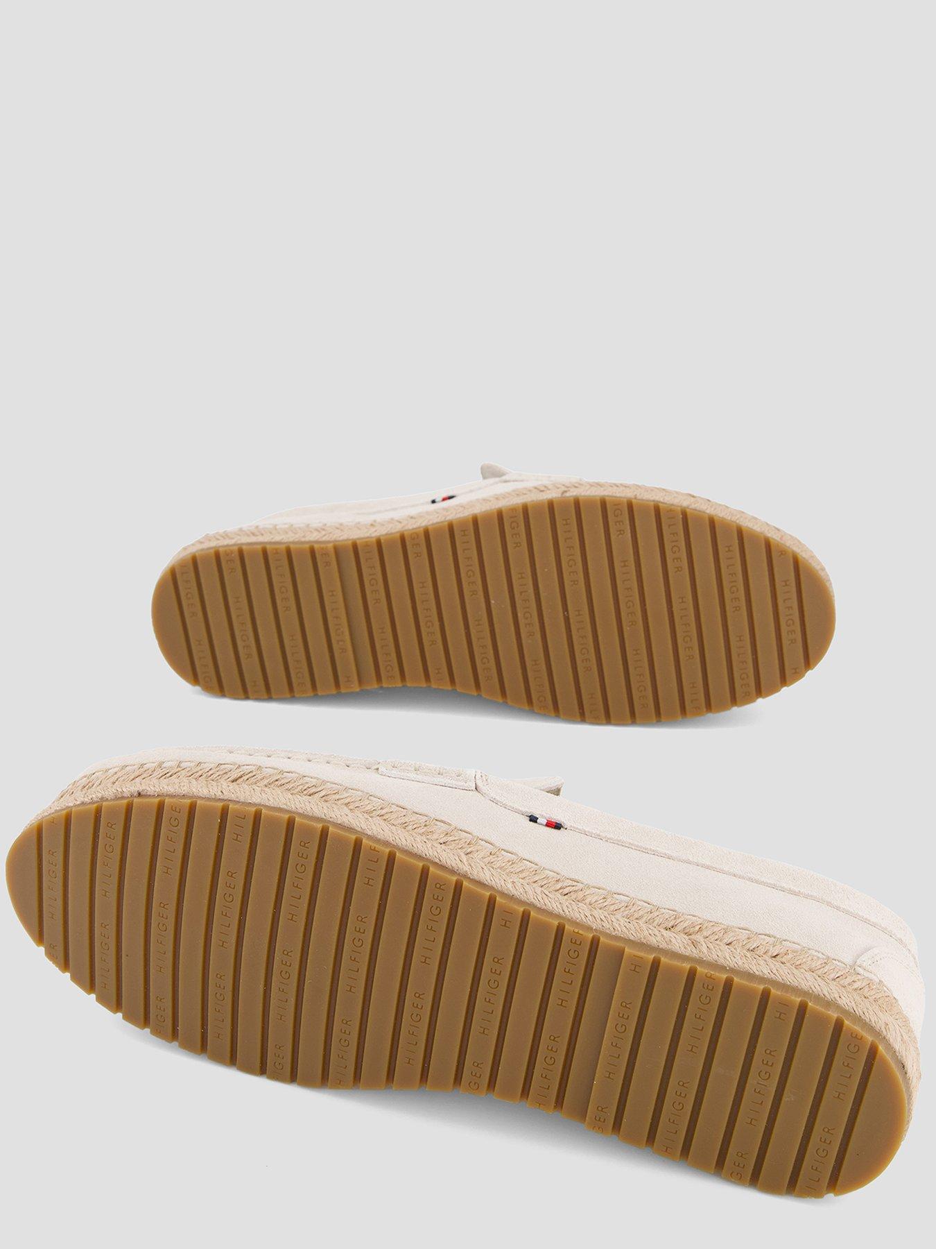Image 4 of 7 of Tommy Hilfiger Flexible Suede Espadrille - Beige