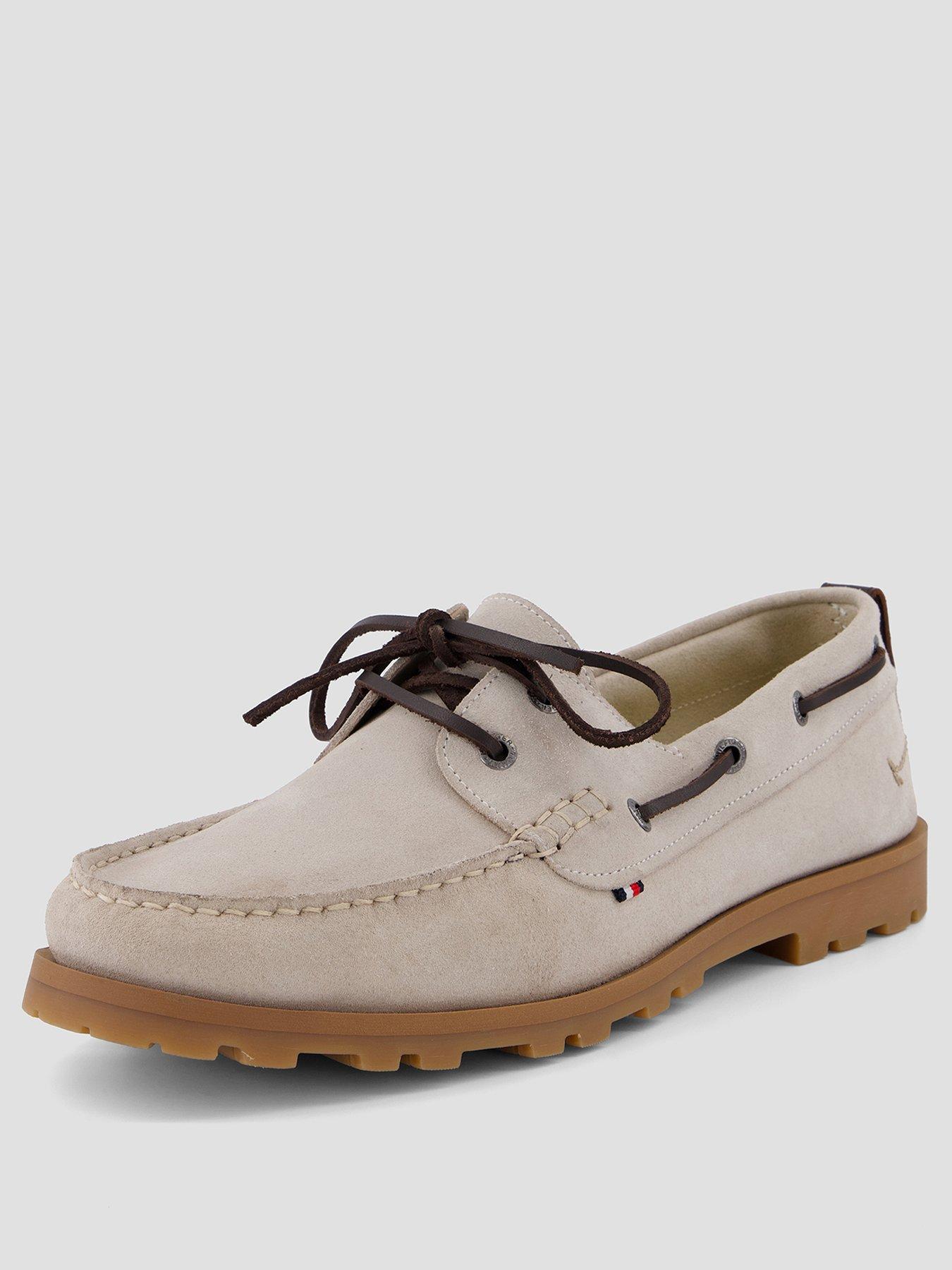 Image 2 of 7 of Tommy Hilfiger Hilifger Light Suede Boat Shoe - Beige