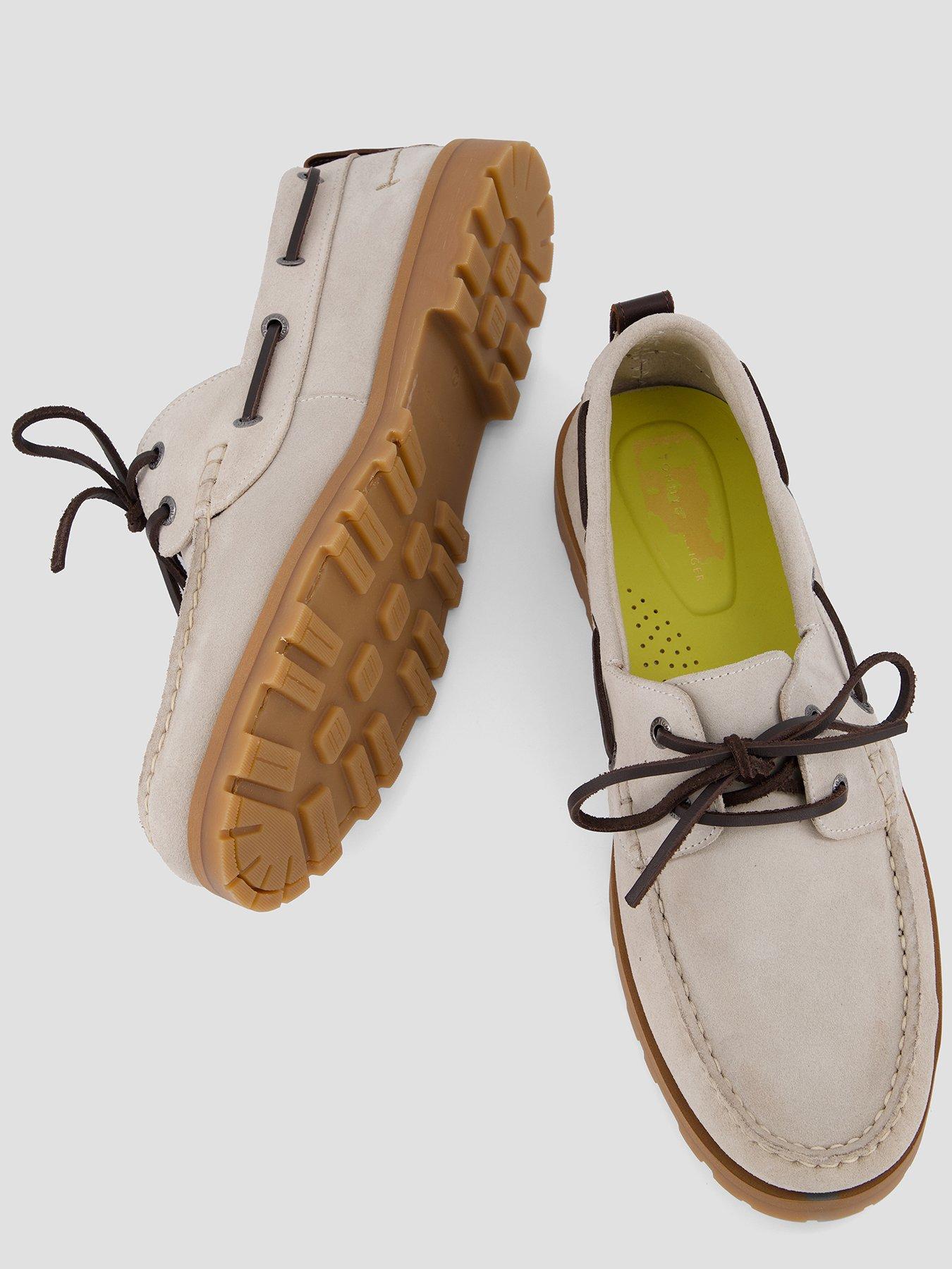 Image 3 of 7 of Tommy Hilfiger Hilifger Light Suede Boat Shoe - Beige