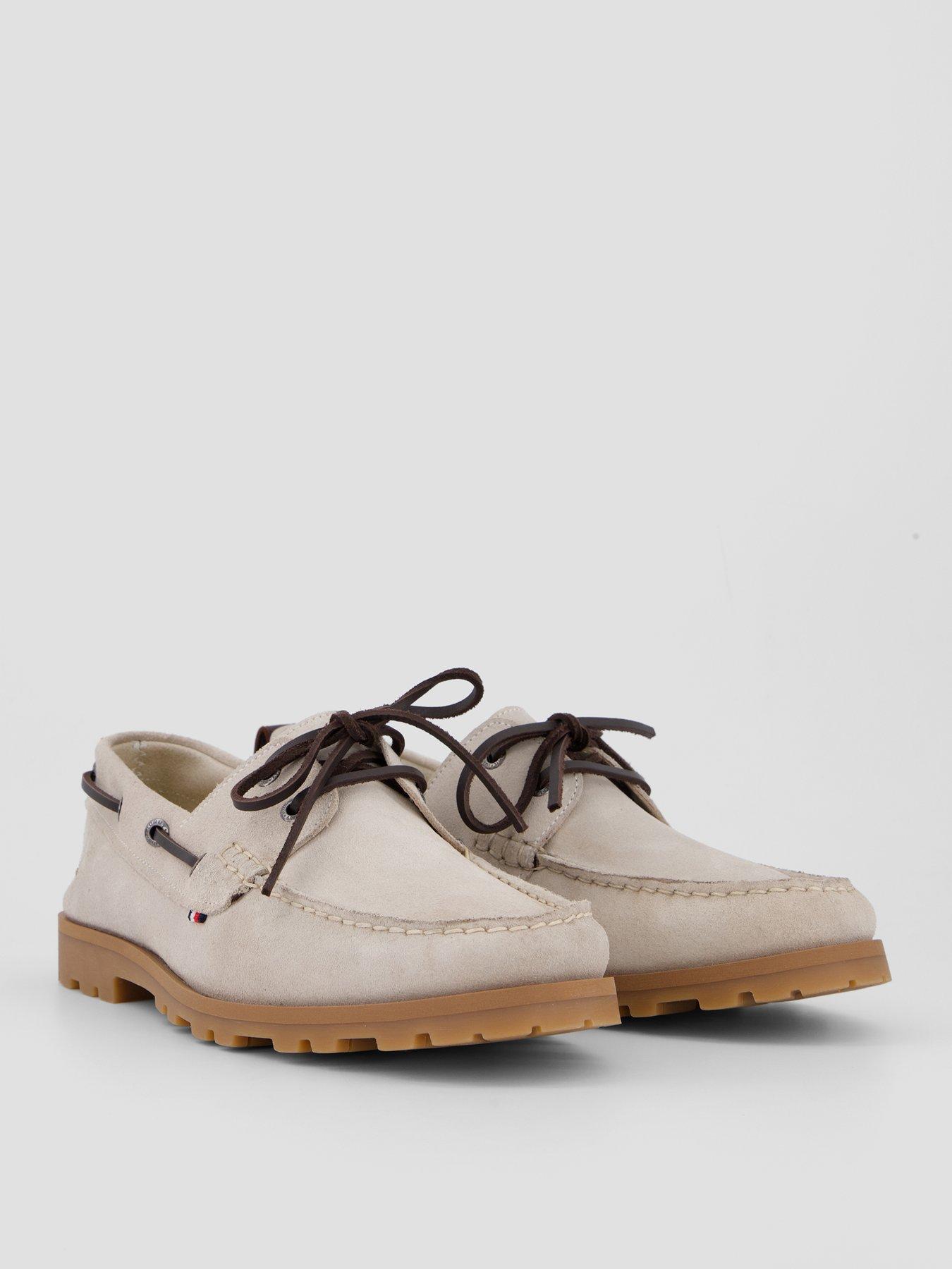 Image 6 of 7 of Tommy Hilfiger Hilifger Light Suede Boat Shoe - Beige